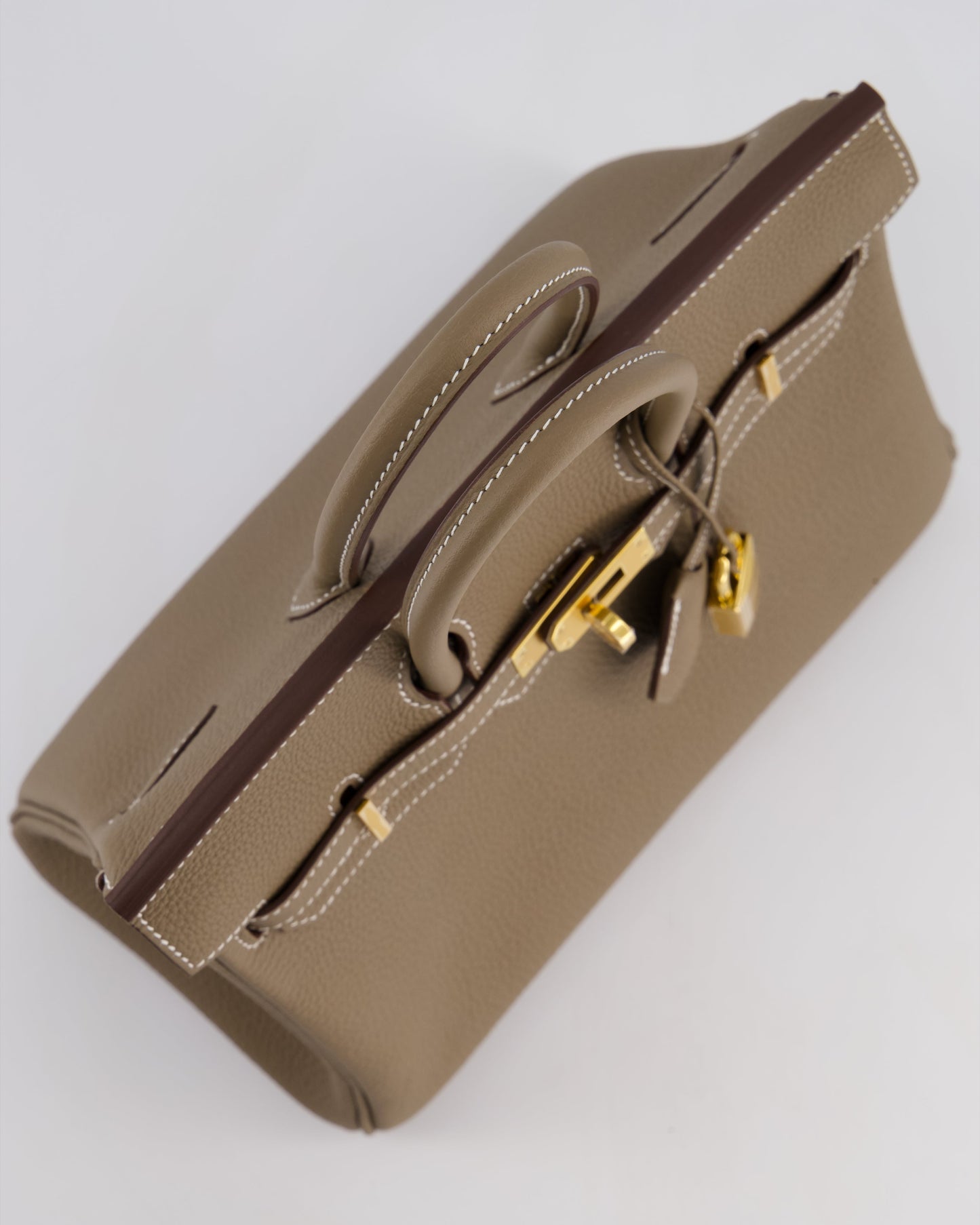 Hermès Birkin 25 Retourne Bag in Etoupe Togo Leather with Gold Hardware