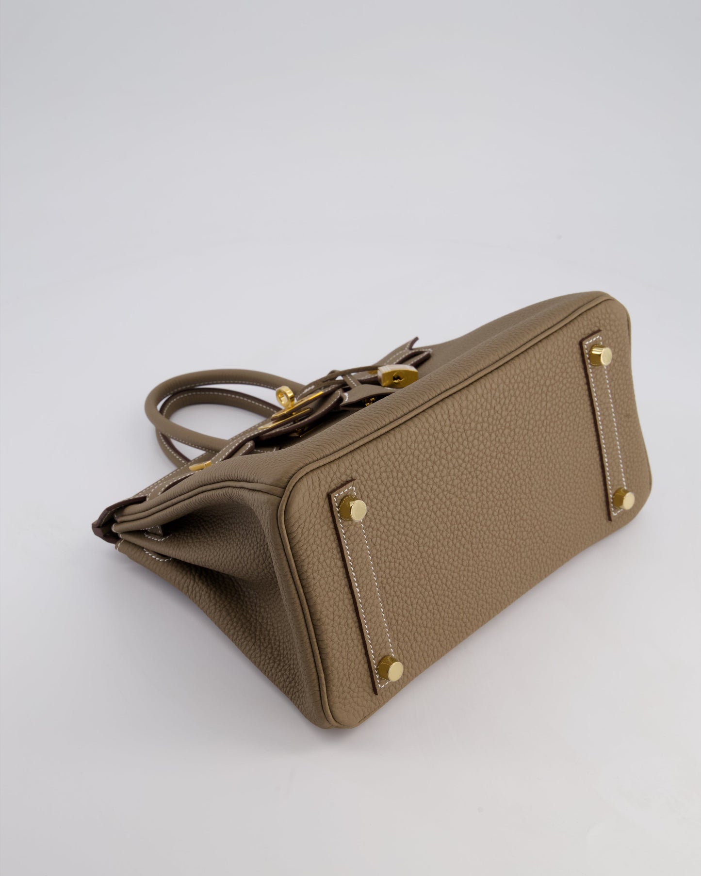 Hermès Birkin 25 Retourne Bag in Etoupe Togo Leather with Gold Hardware