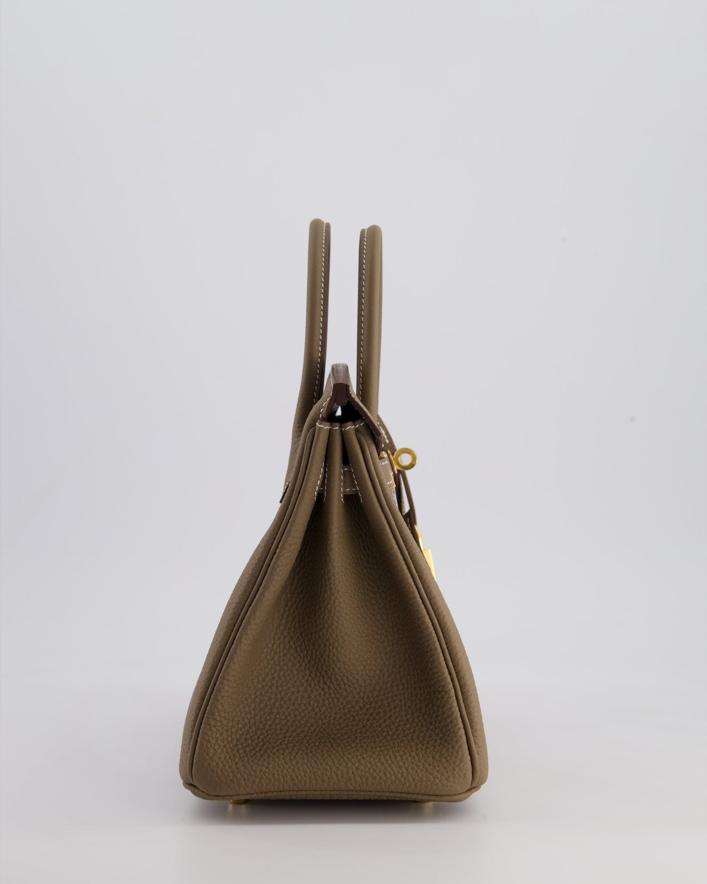 Hermès Birkin 25 Retourne Bag in Etoupe Togo Leather with Gold Hardware