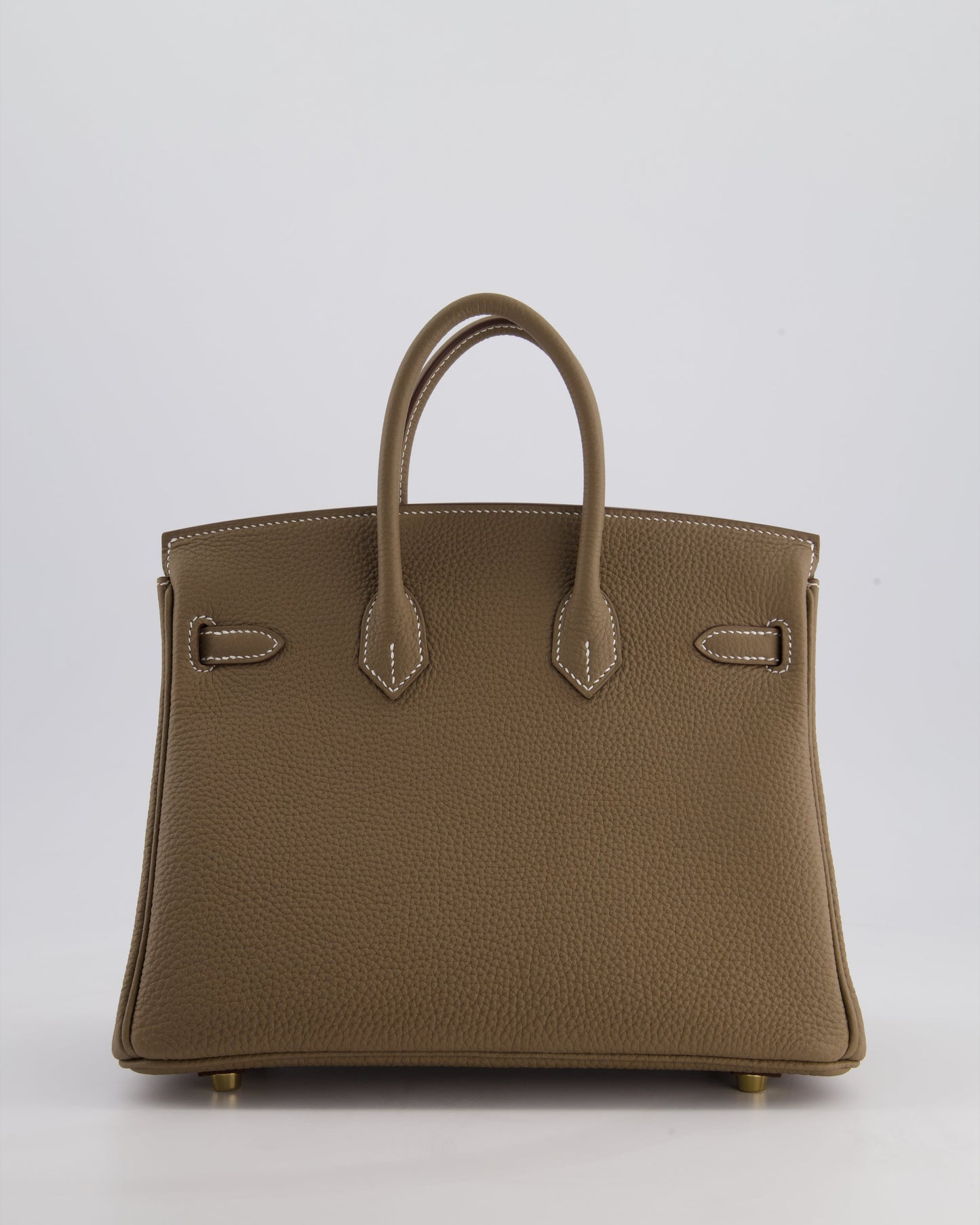 Hermès Birkin 25 Retourne Bag in Etoupe Togo Leather with Gold Hardware