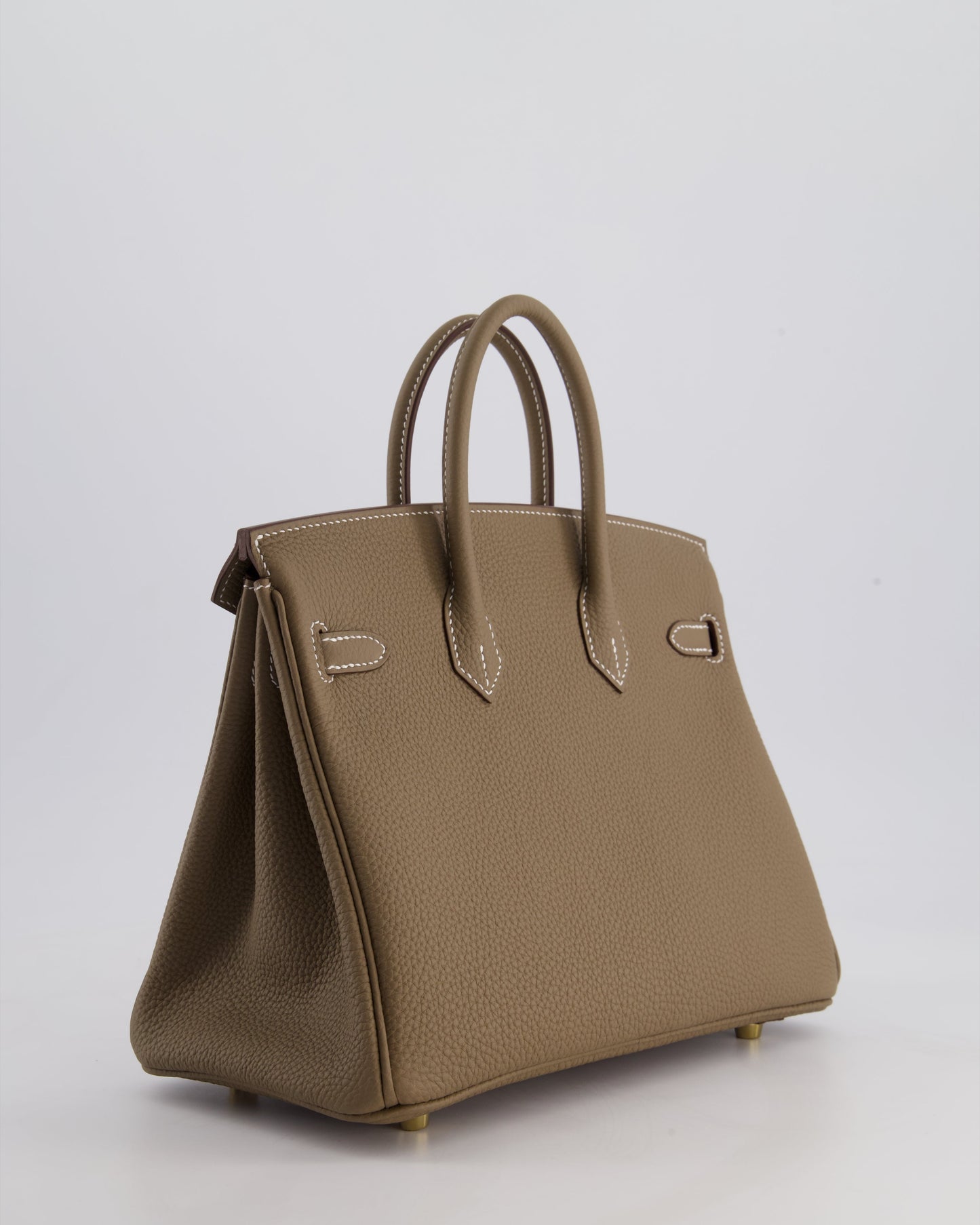Hermès Birkin 25 Retourne Bag in Etoupe Togo Leather with Gold Hardware