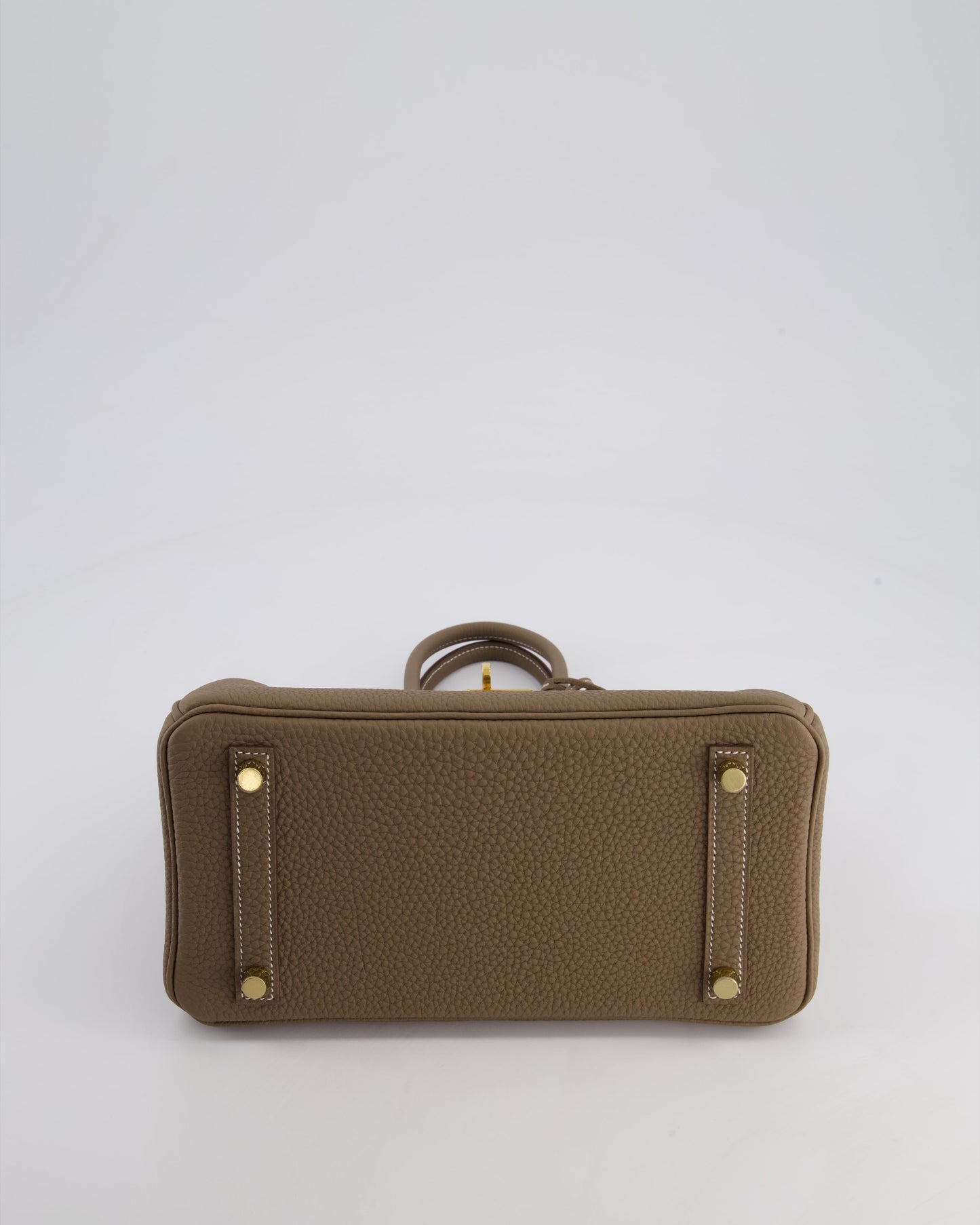 Hermès Birkin 25 Retourne Bag in Etoupe Togo Leather with Gold Hardware
