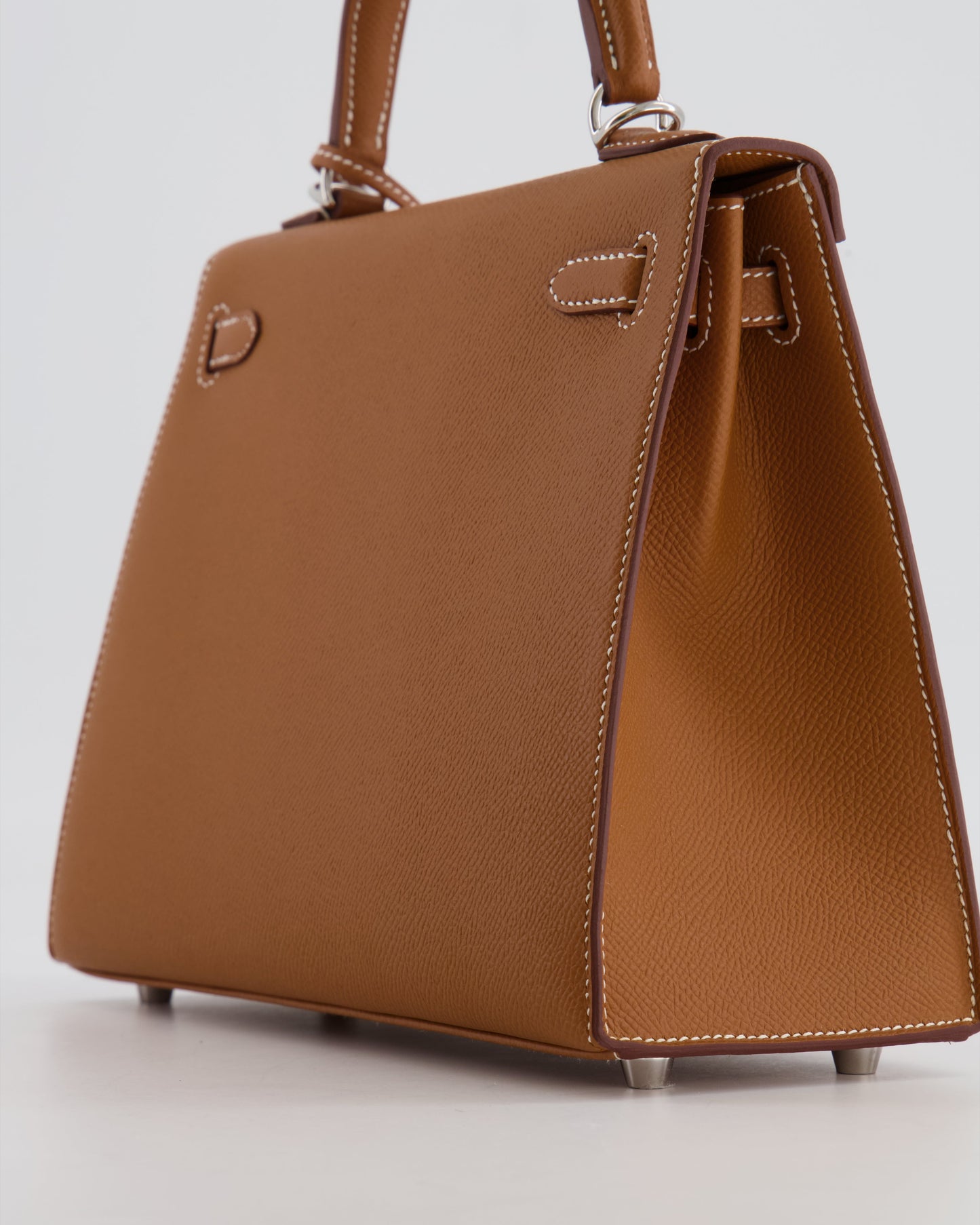 Hermès Kelly 25 Sellier Bag in Gold Epsom Leather with Palladium Hardware