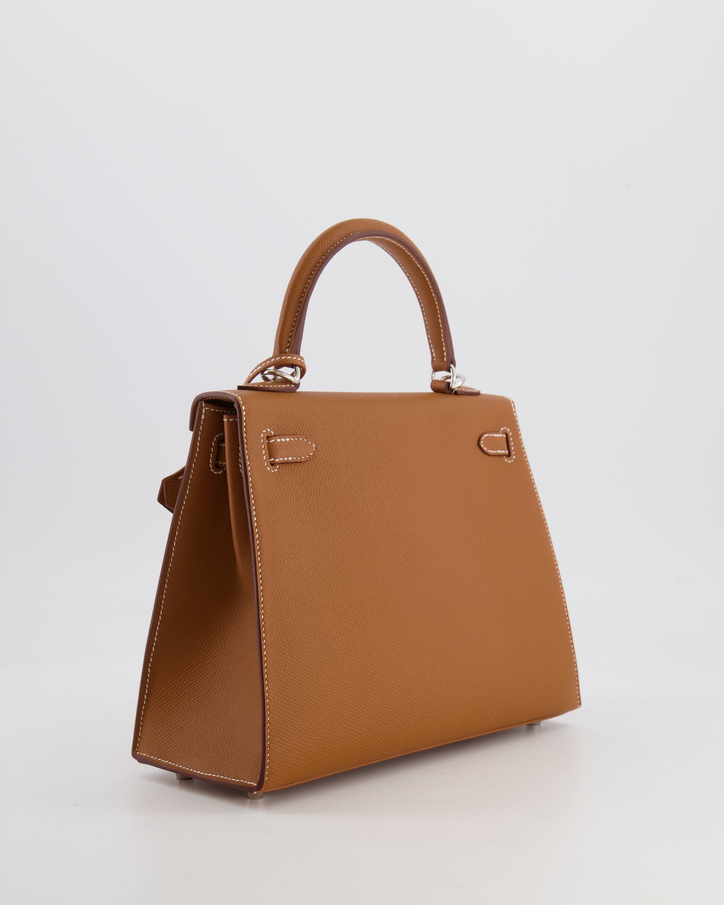 Hermès Kelly 25 Sellier Bag in Gold Epsom Leather with Palladium Hardware