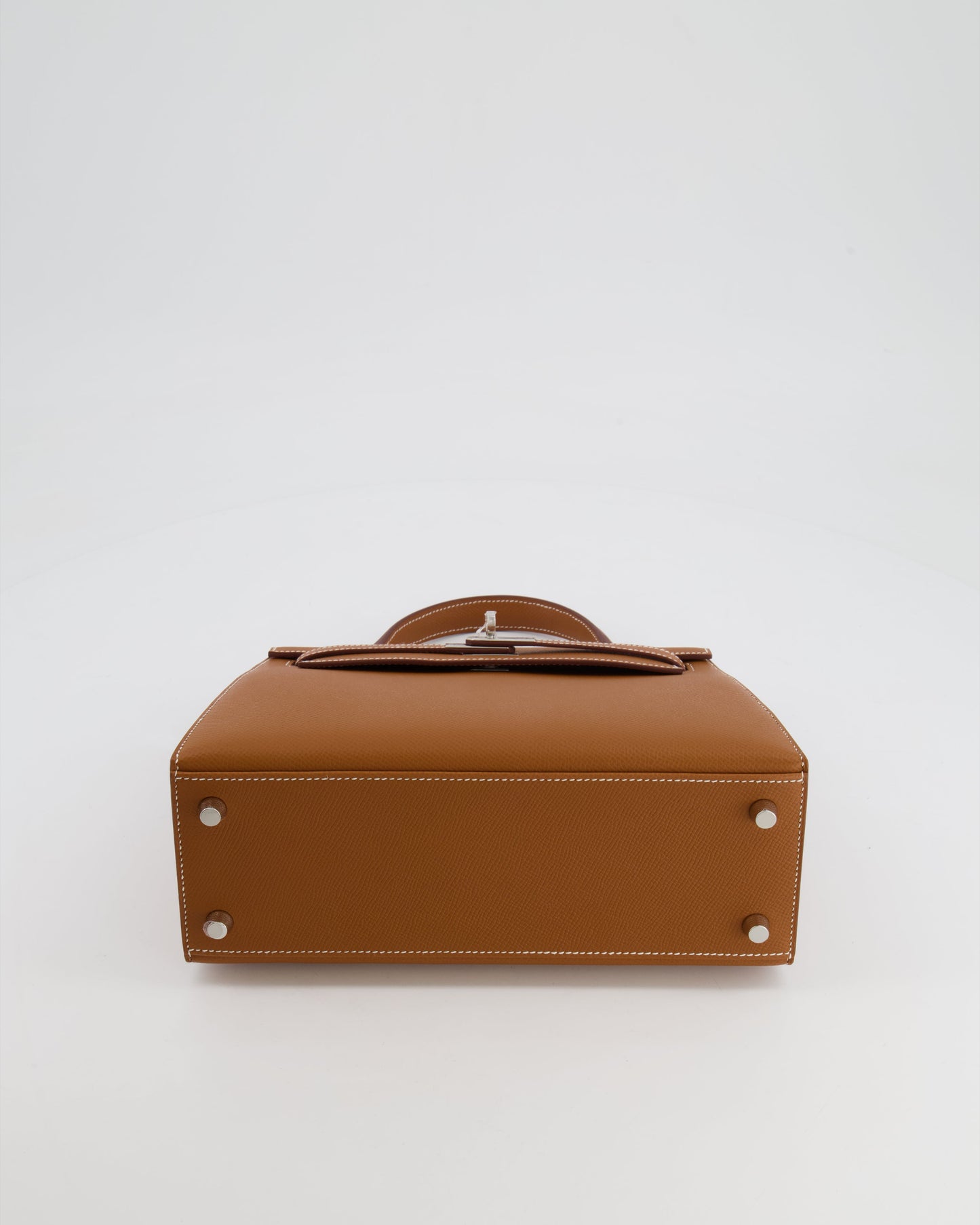 Hermès Kelly 25 Sellier Bag in Gold Epsom Leather with Palladium Hardware