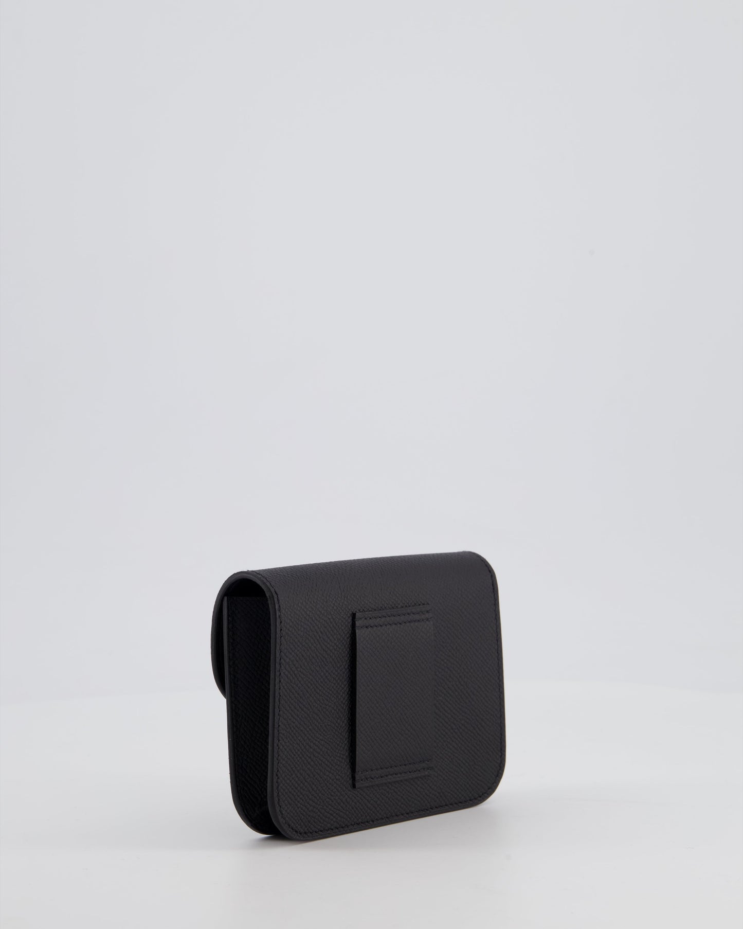 Hermès Constance Slim Belt Wallet Bag in Black Epsom Leather with Pocket and Gold Hardware