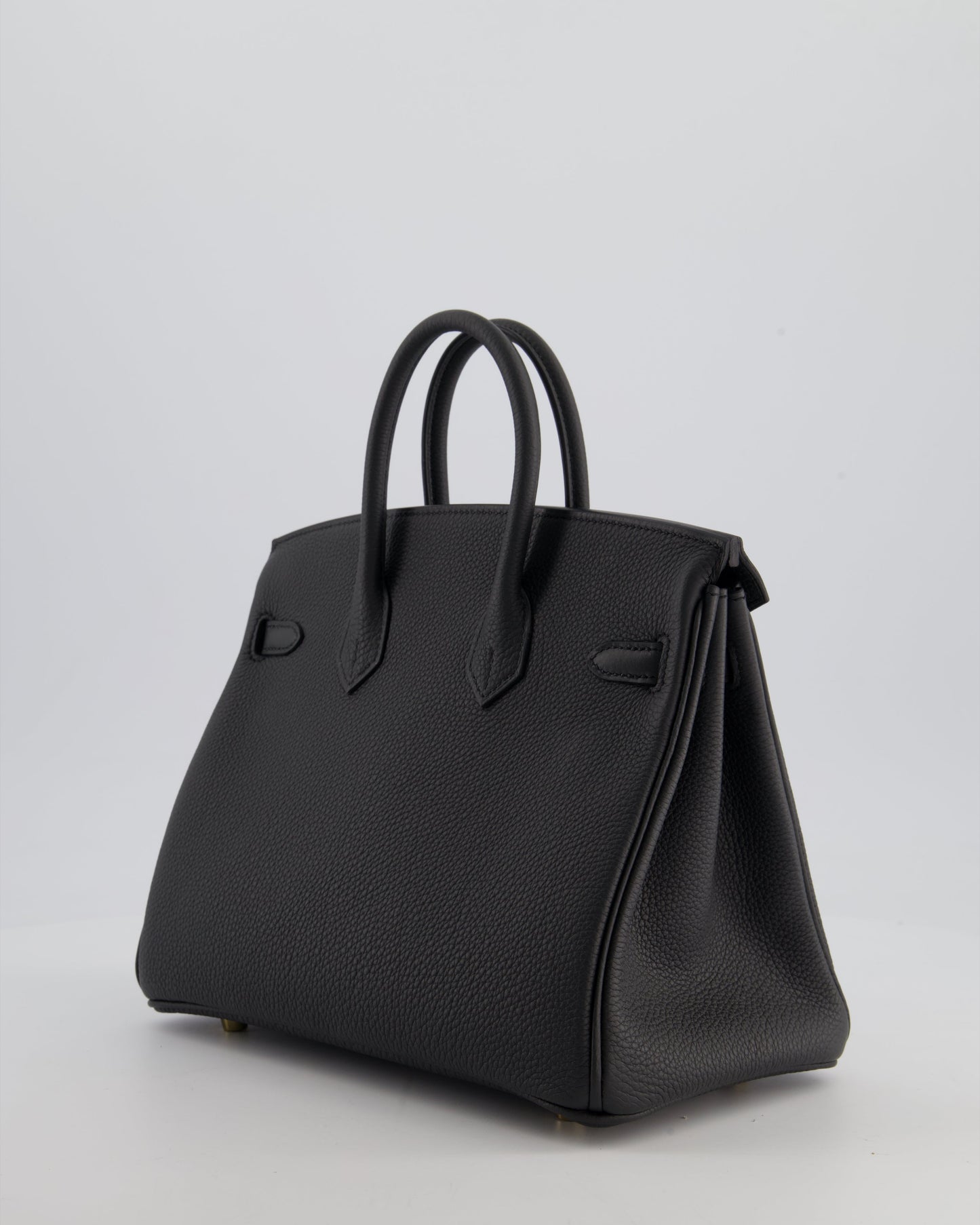 *HOT* Hermès Birkin 25 Retourne Bag in Plomb Togo Leather with Gold Hardware
