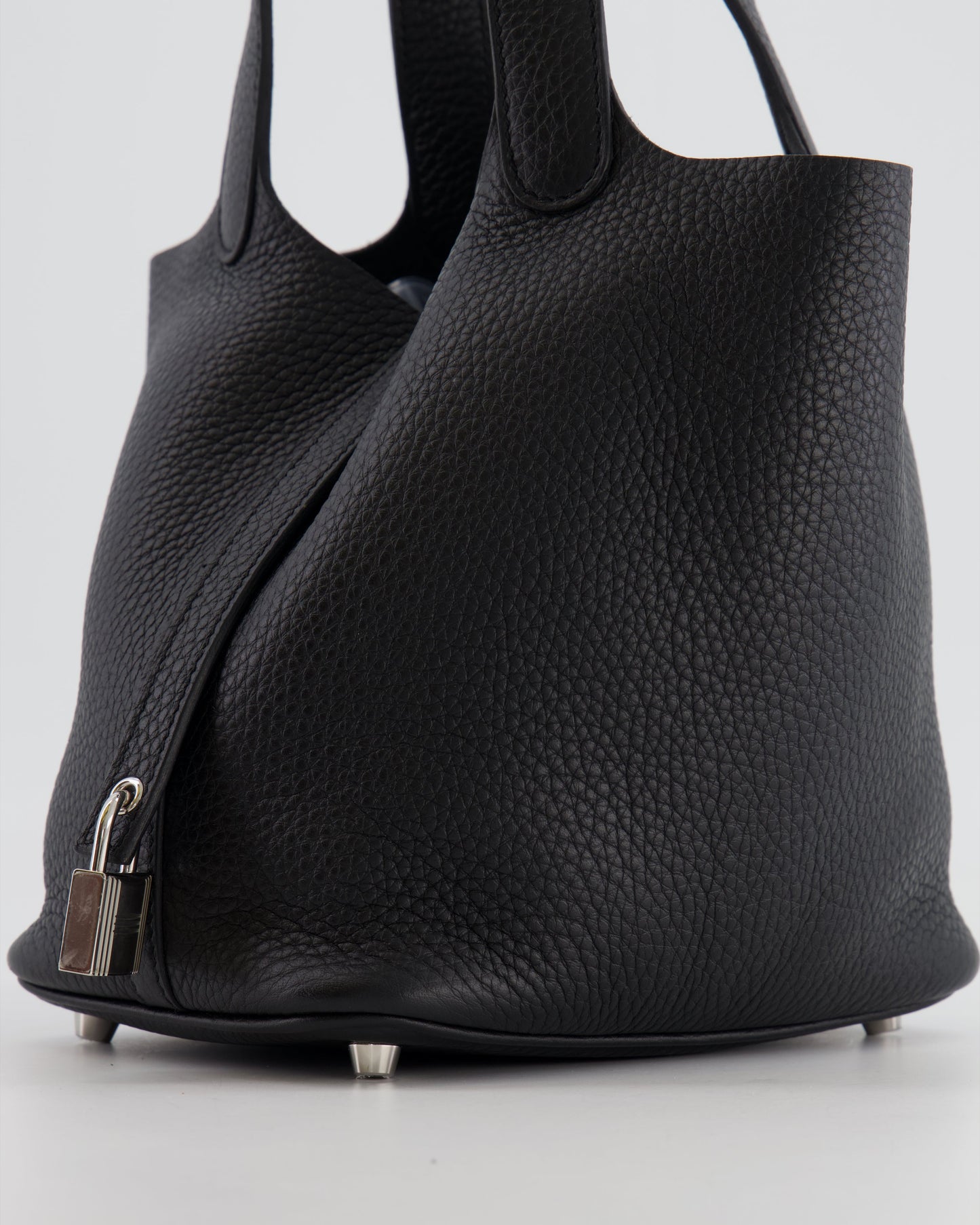 Hermès Picotin 18cm Lock Bag in Noir Clemence Leather with Palladium Hardware