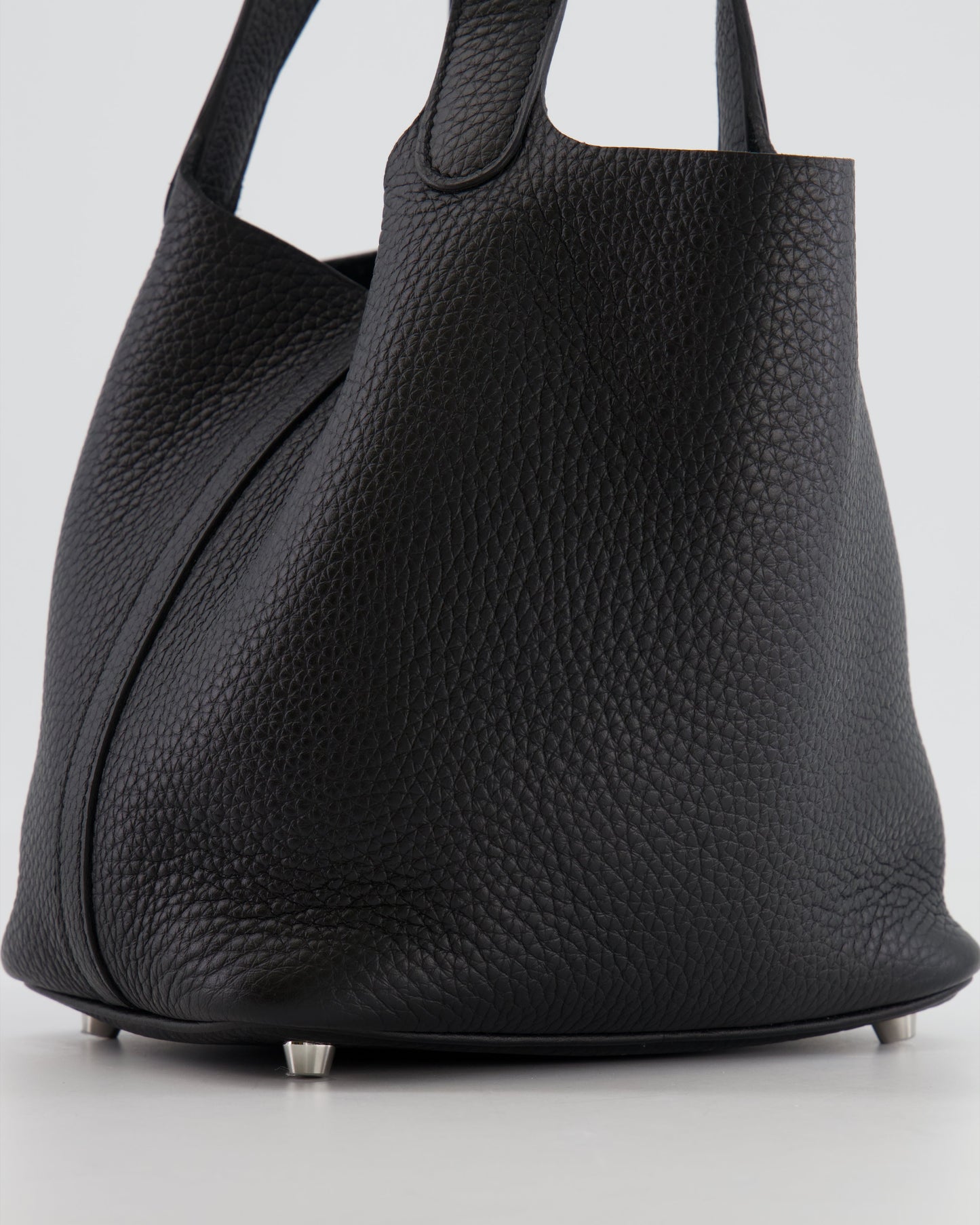 Hermès Picotin 18cm Lock Bag in Noir Clemence Leather with Palladium Hardware