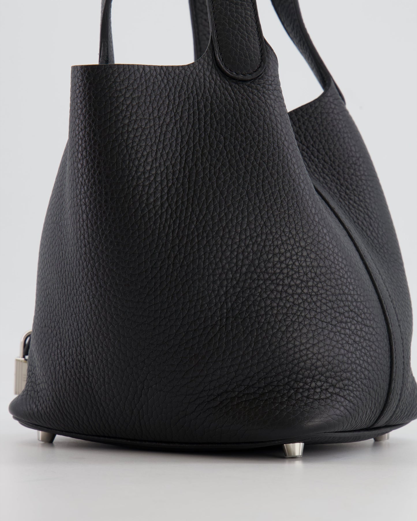 Hermès Picotin 18cm Lock Bag in Noir Clemence Leather with Palladium Hardware