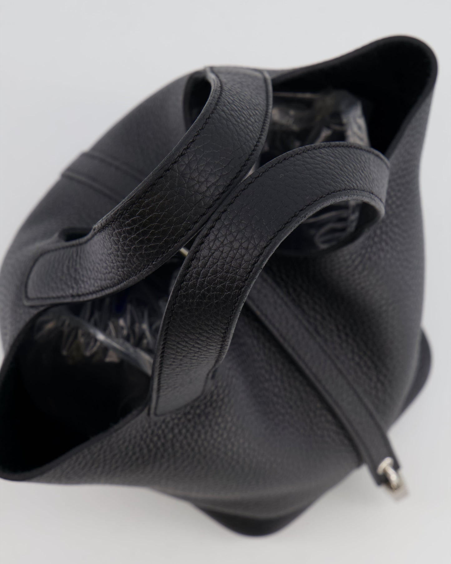 Hermès Picotin 18cm Lock Bag in Noir Clemence Leather with Palladium Hardware