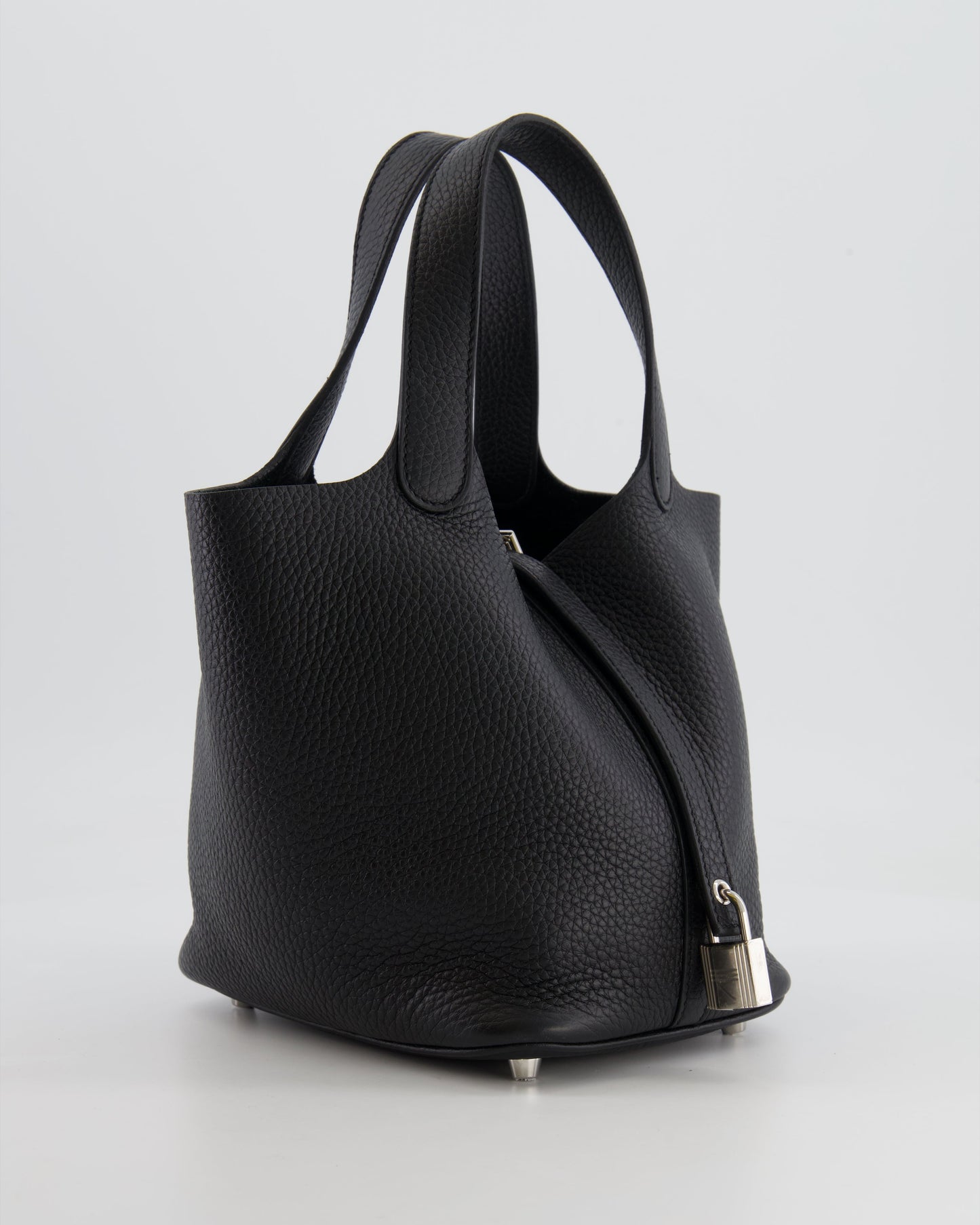 Hermès Picotin 18cm Lock Bag in Noir Clemence Leather with Palladium Hardware