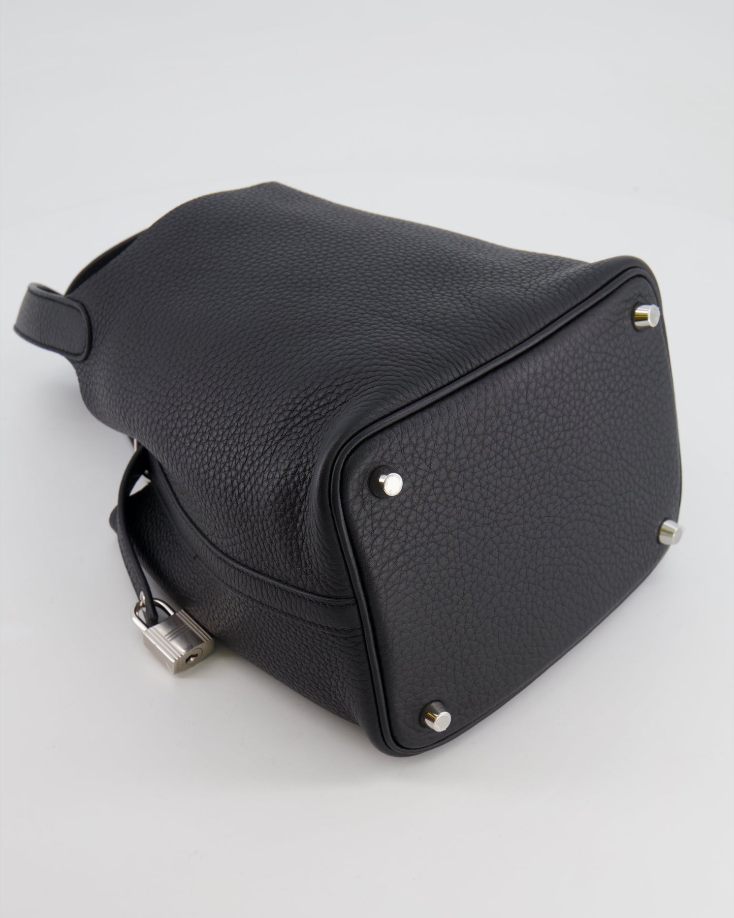 Hermès Picotin 18cm Lock Bag in Noir Clemence Leather with Palladium Hardware