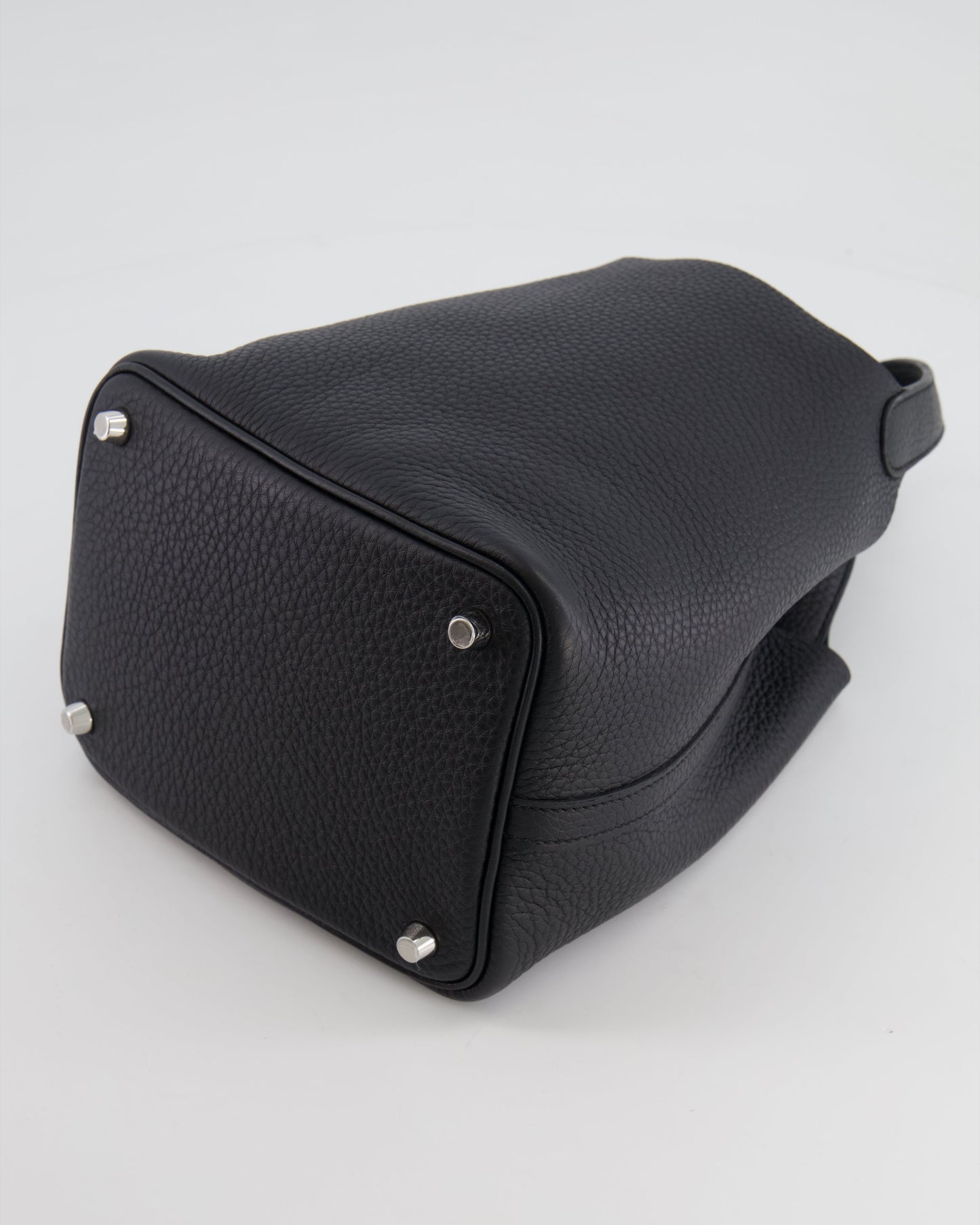 Hermès Picotin 18cm Lock Bag in Noir Clemence Leather with Palladium Hardware