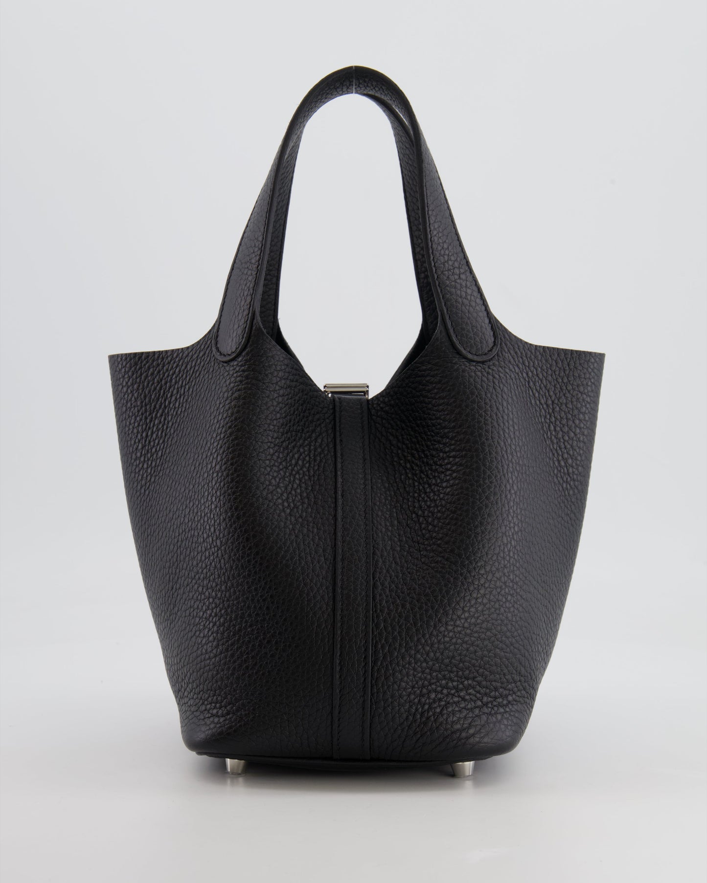 Hermès Picotin 18cm Lock Bag in Noir Clemence Leather with Palladium Hardware