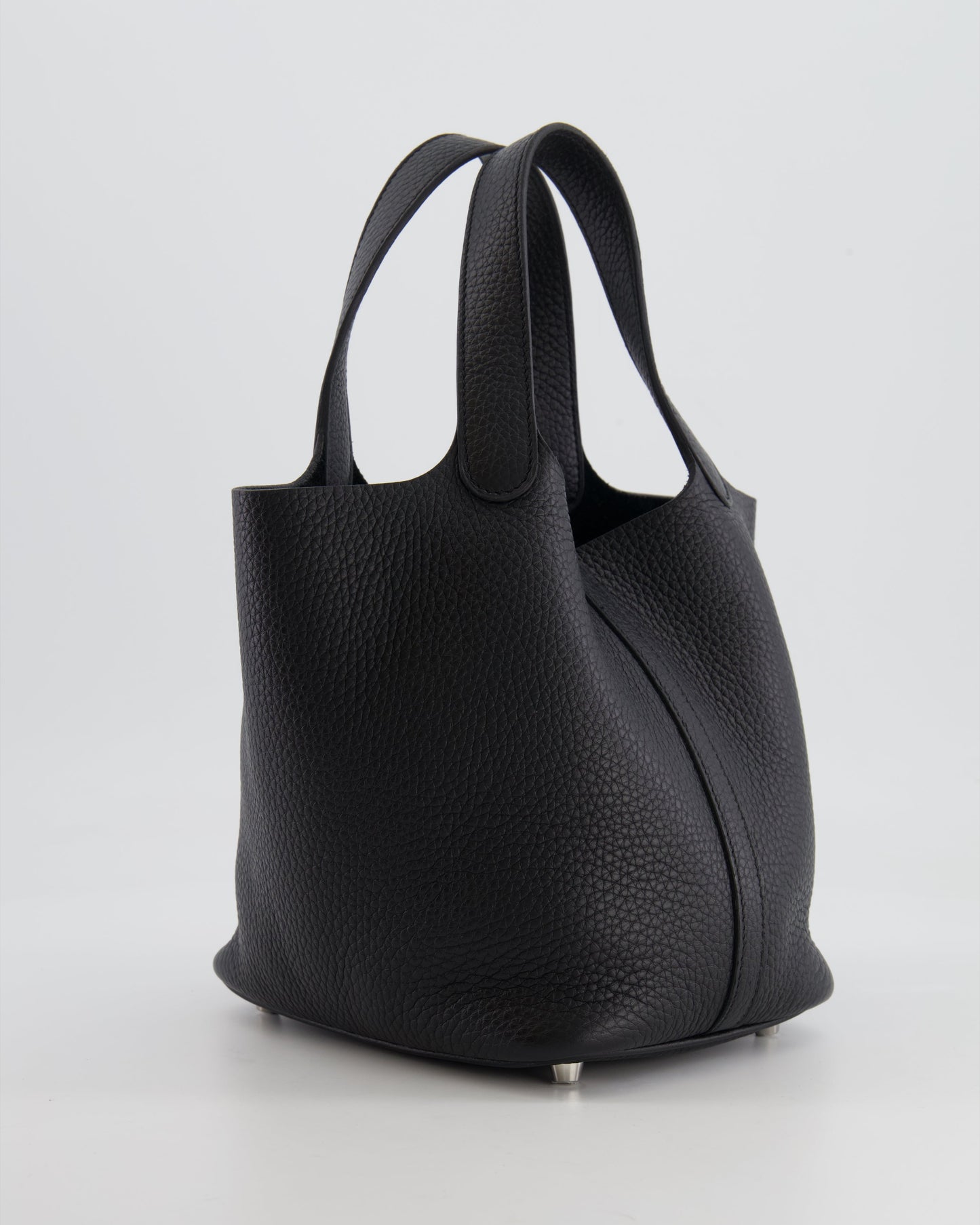 Hermès Picotin 18cm Lock Bag in Noir Clemence Leather with Palladium Hardware