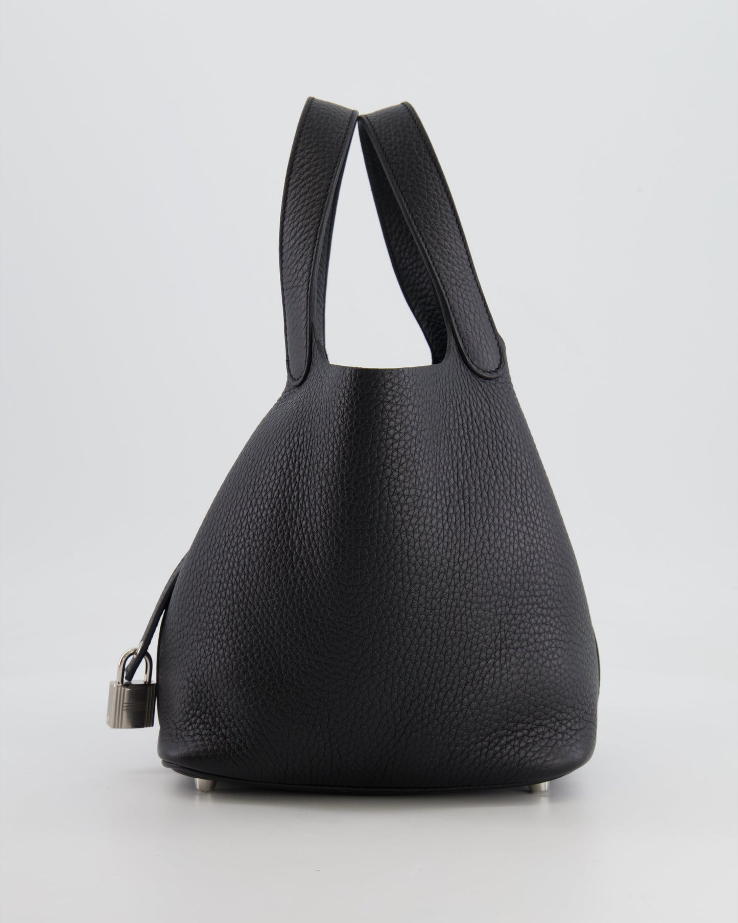 Hermès Picotin 18cm Lock Bag in Noir Clemence Leather with Palladium Hardware