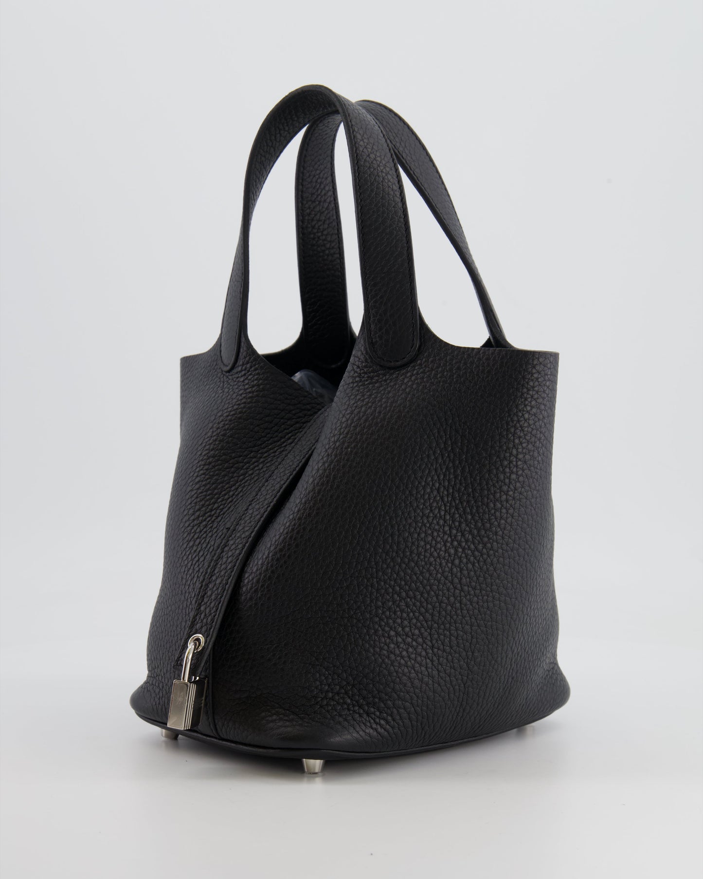 Hermès Picotin 18cm Lock Bag in Noir Clemence Leather with Palladium Hardware