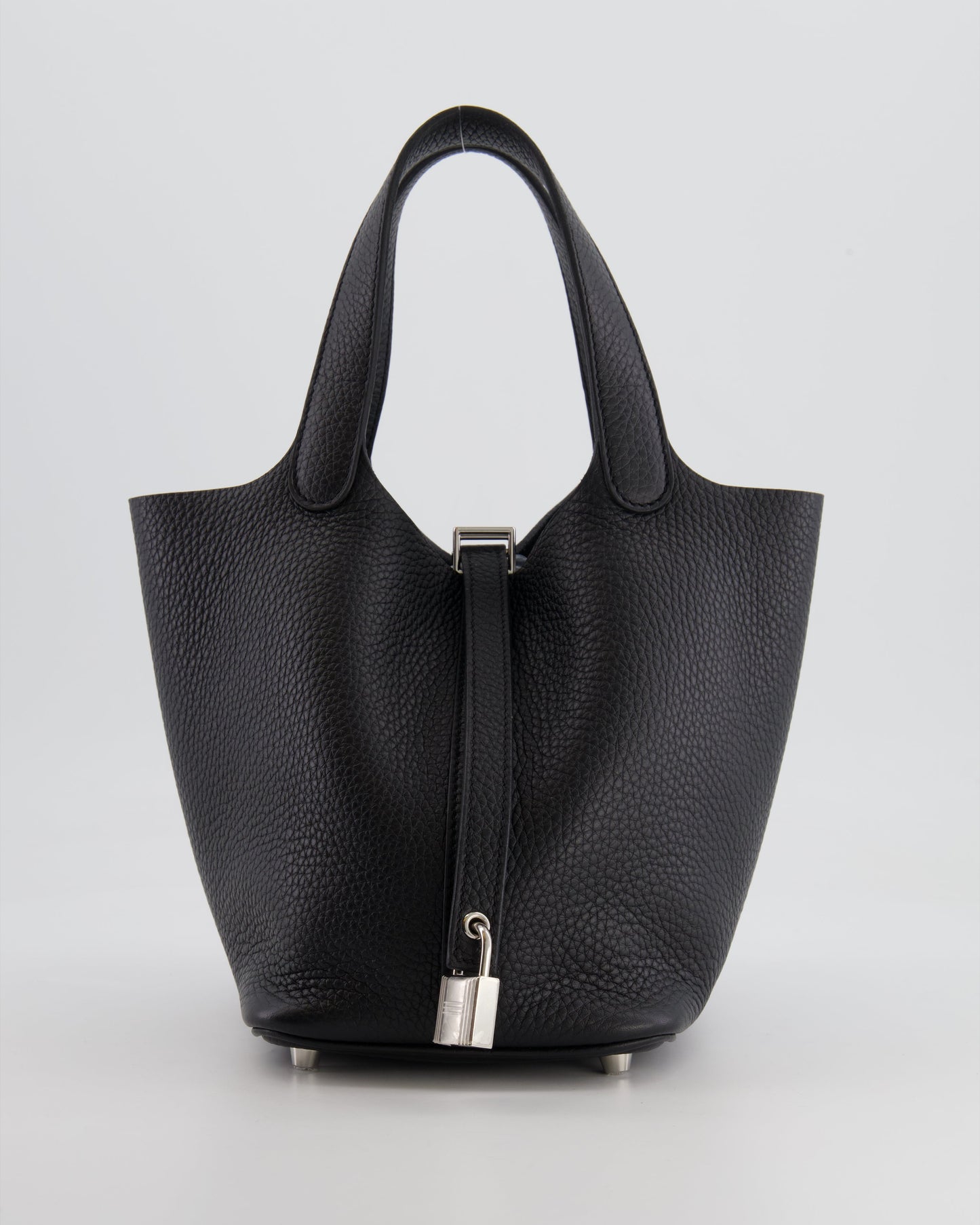 Hermès Picotin 18cm Lock Bag in Noir Clemence Leather with Palladium Hardware