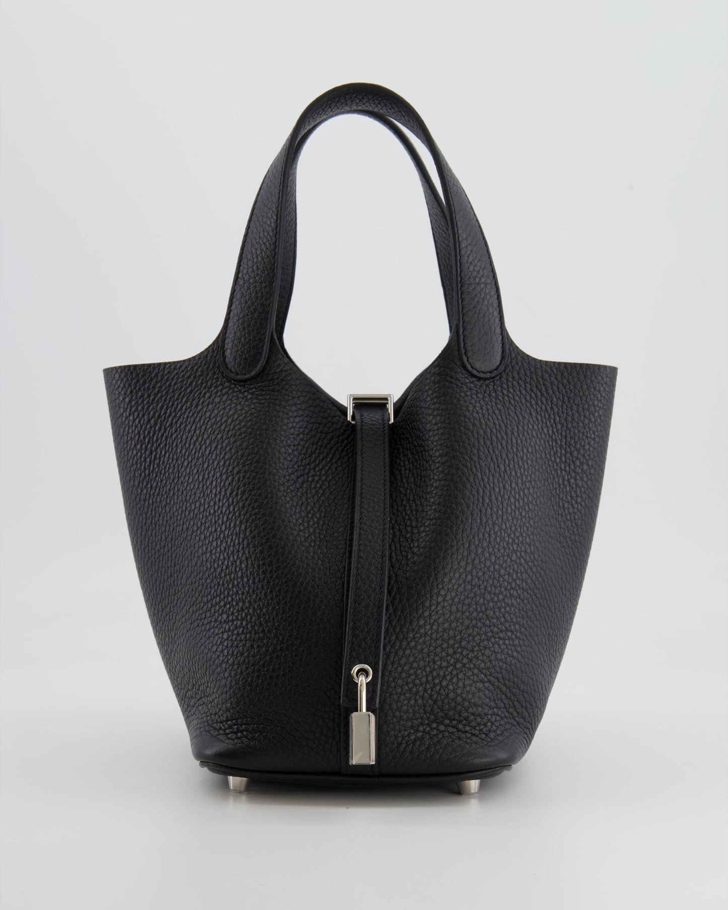 Hermès Picotin 18cm Lock Bag in Noir Clemence Leather with Palladium Hardware