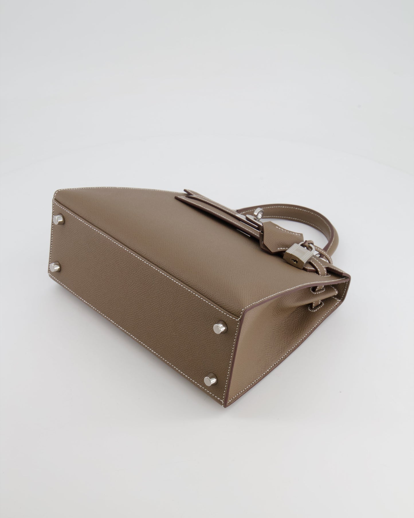 Hermès Kelly 25 Sellier Bag in Etoupe Epsom Leather with Palladium Hardware