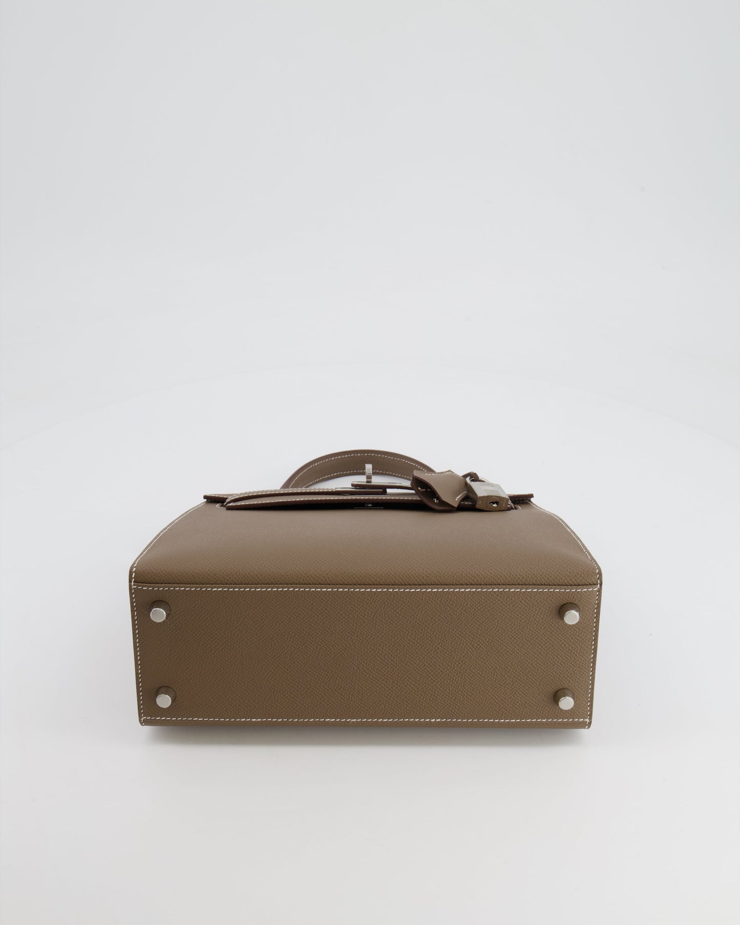 Hermès Kelly 25 Sellier Bag in Etoupe Epsom Leather with Palladium Hardware