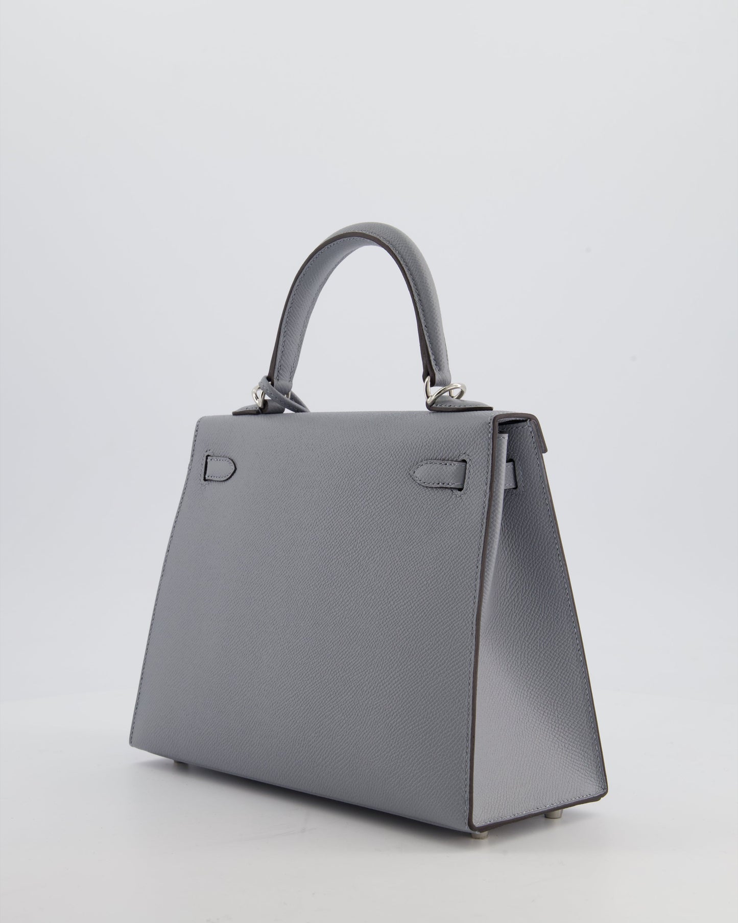 Hermès Kelly 25 Sellier Bag in Gris Pantin Epsom Leather with Palladium Hardware