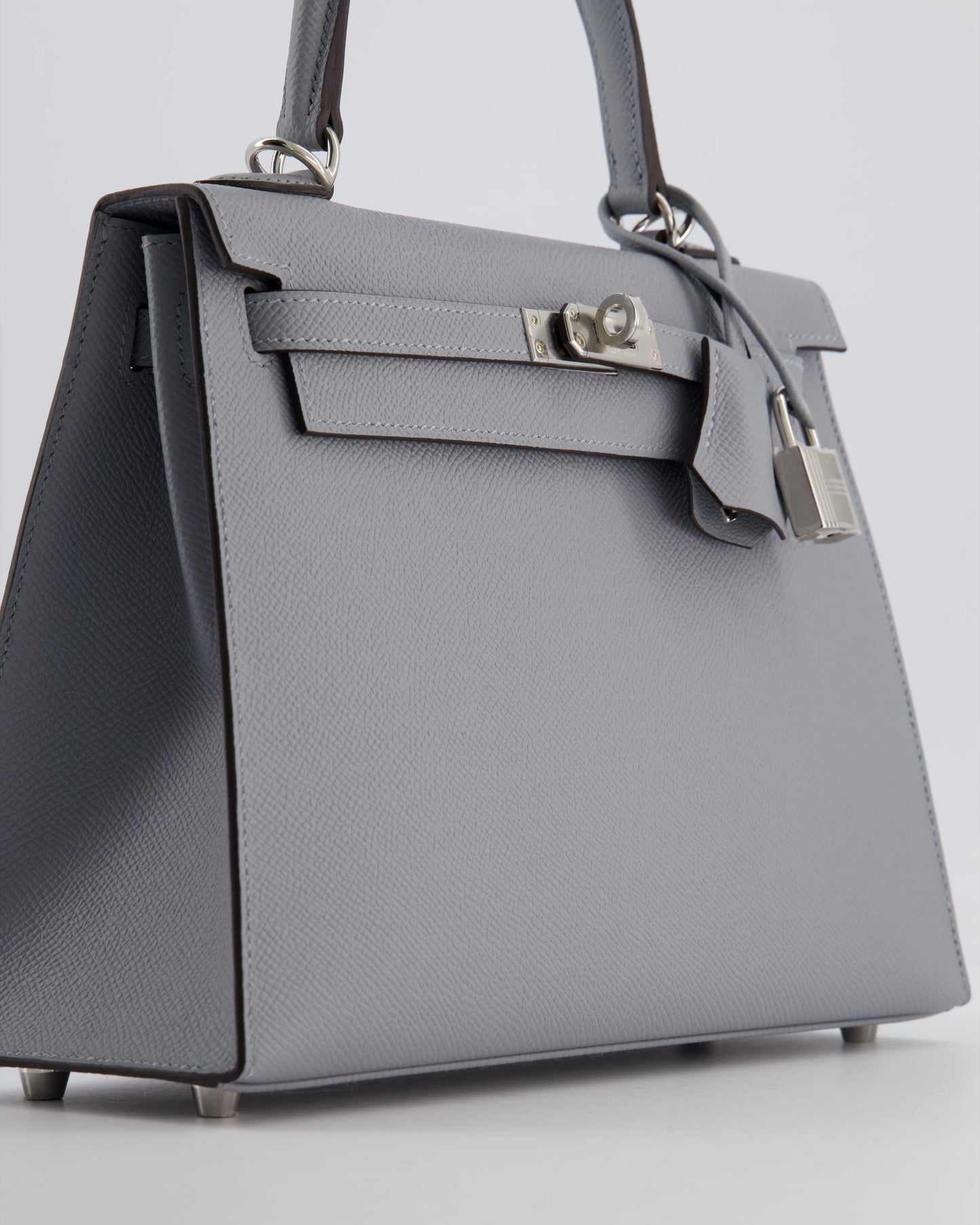 Hermès Kelly 25 Sellier Bag in Gris Pantin Epsom Leather with Palladium Hardware
