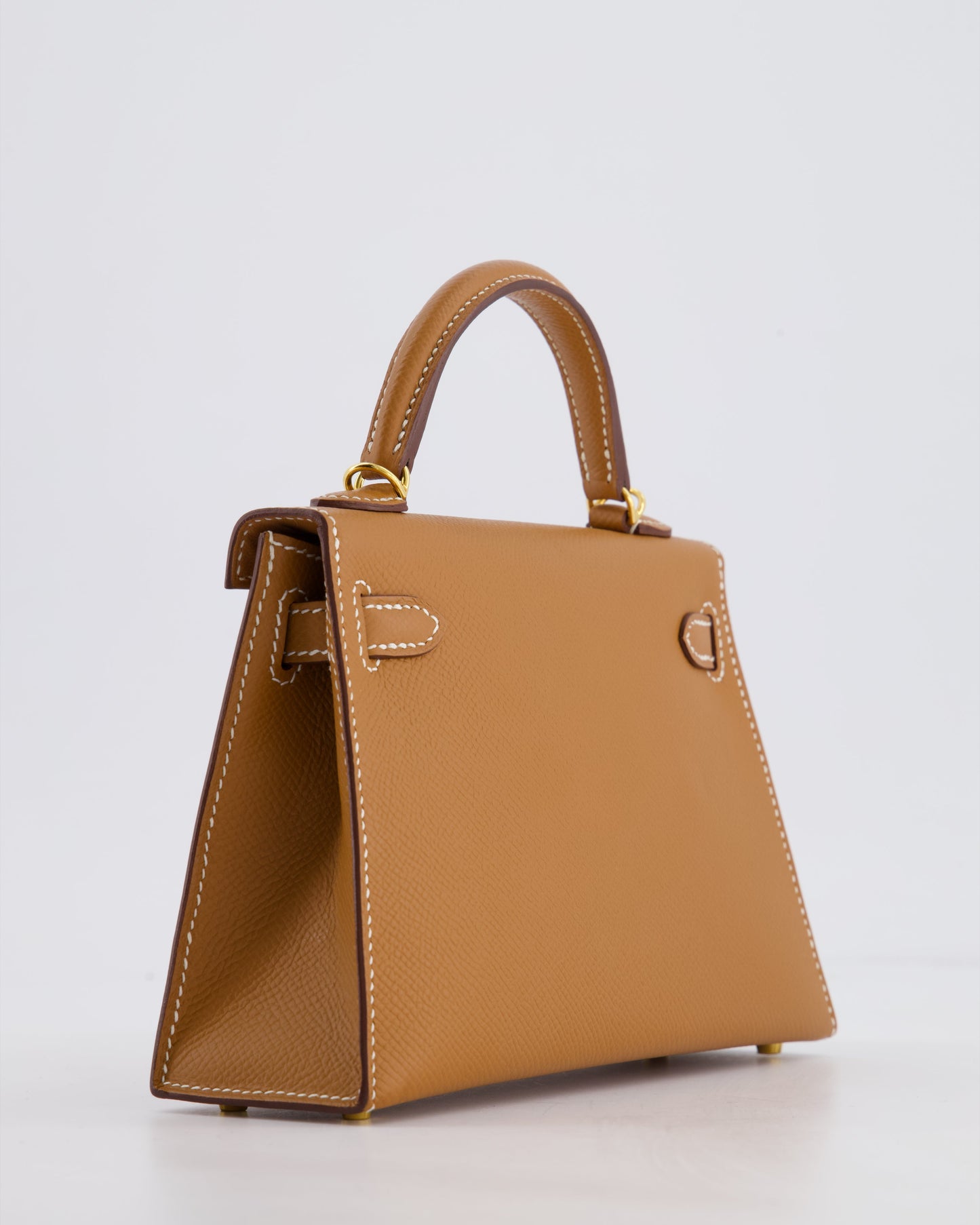 Hermès Mini Kelly II 20 Bag in Gold Epsom Leather with Gold Hardware