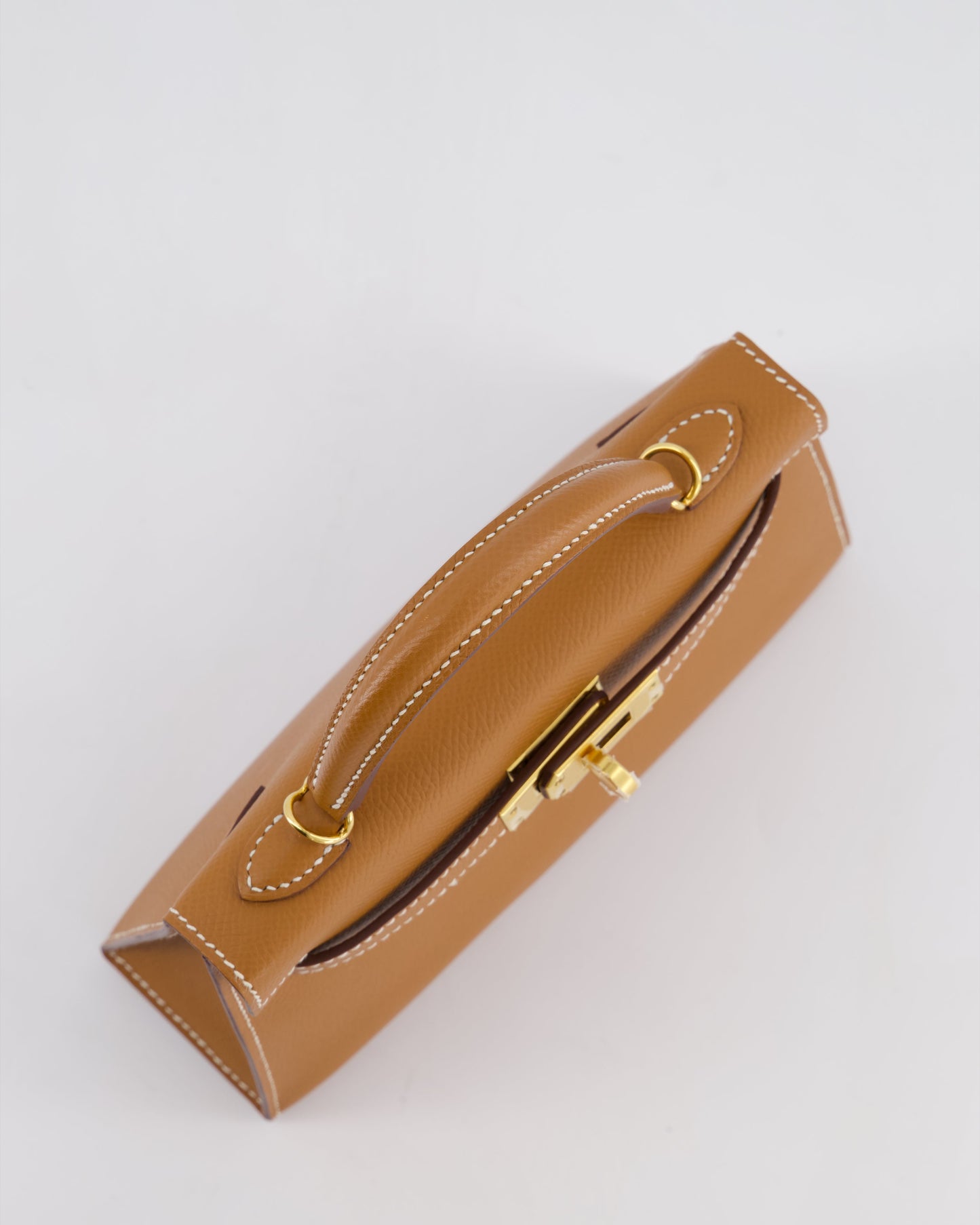 Hermès Mini Kelly II 20 Bag in Gold Epsom Leather with Gold Hardware