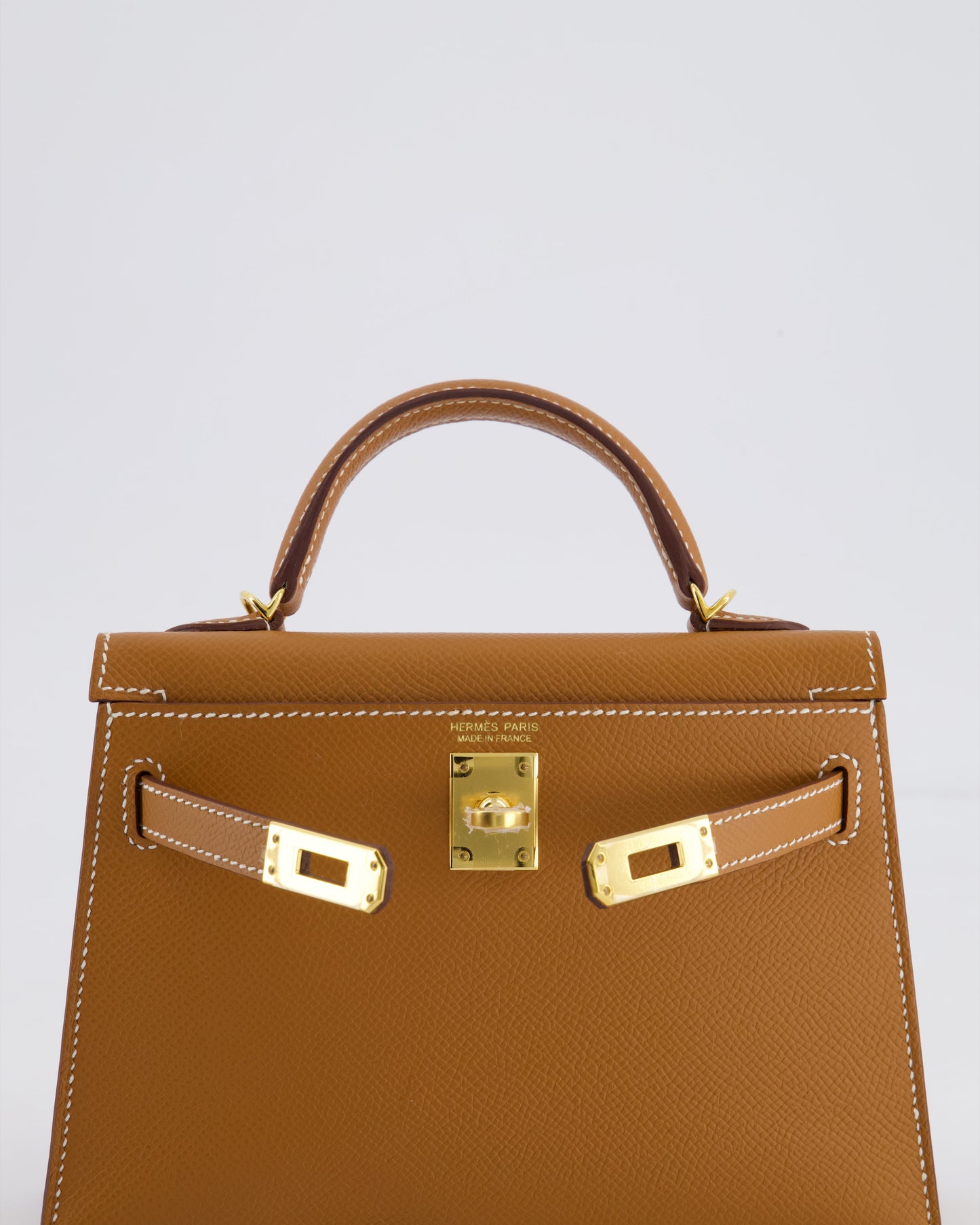 Hermès Mini Kelly II 20 Bag in Gold Epsom Leather with Gold Hardware