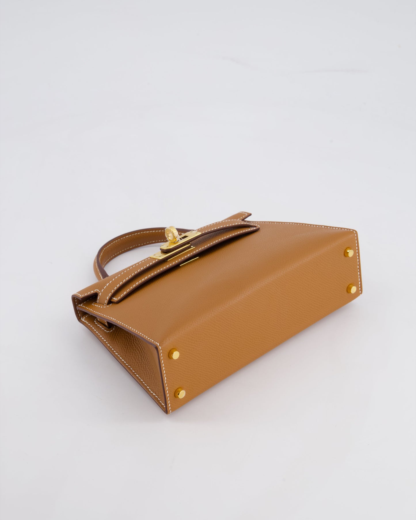 Hermès Mini Kelly II 20 Bag in Gold Epsom Leather with Gold Hardware