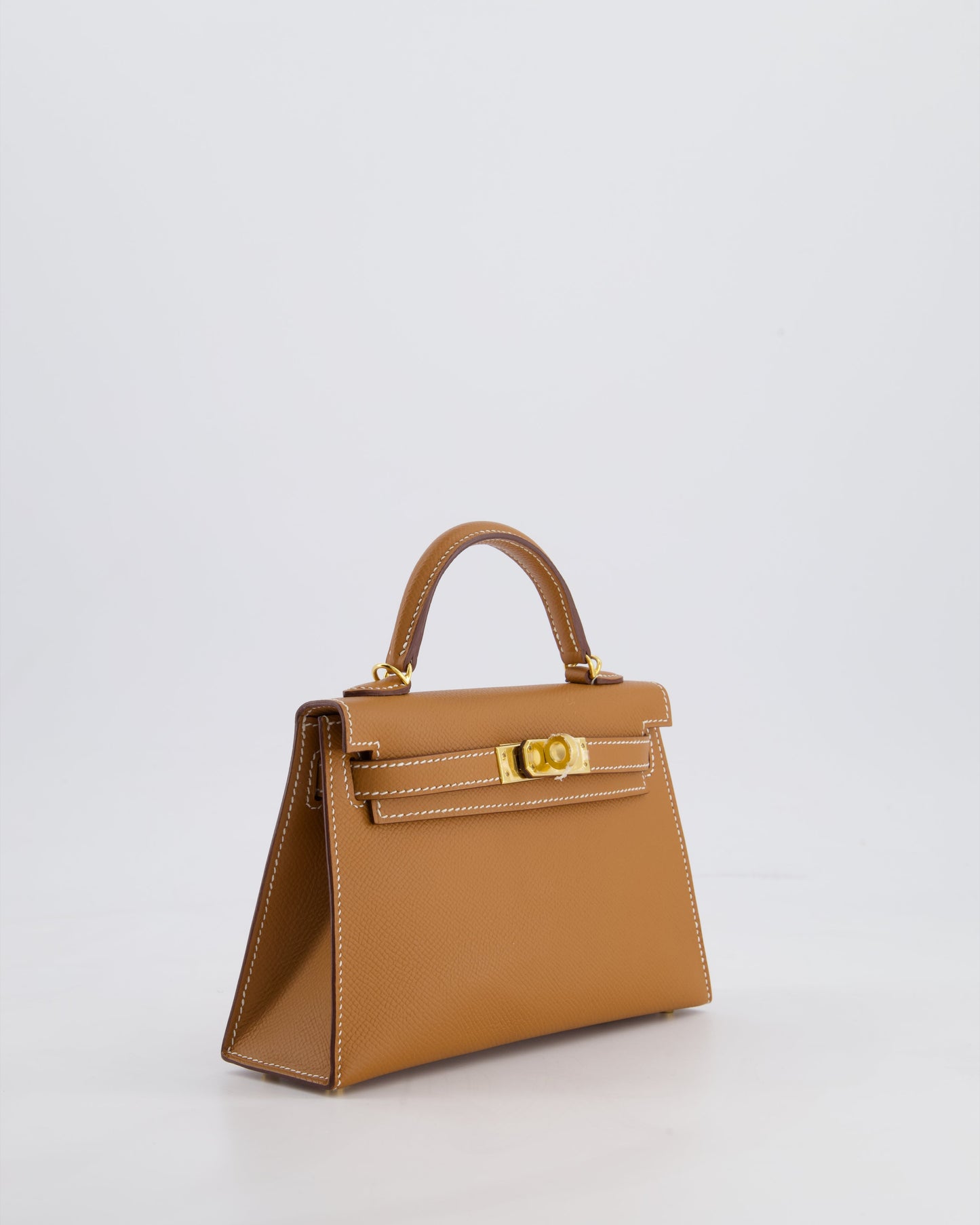 Hermès Mini Kelly II 20 Bag in Gold Epsom Leather with Gold Hardware