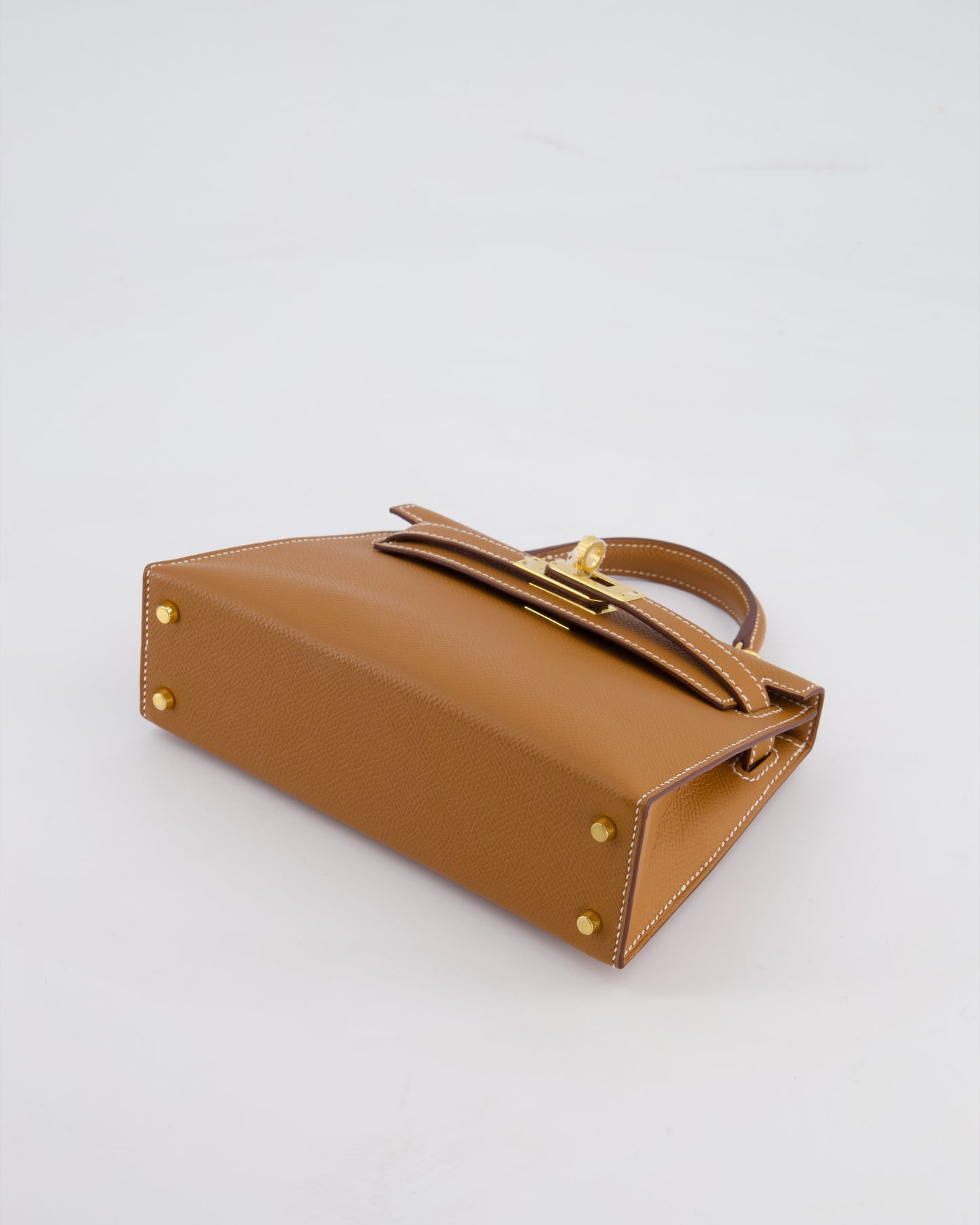 Hermès Mini Kelly II 20 Bag in Gold Epsom Leather with Gold Hardware