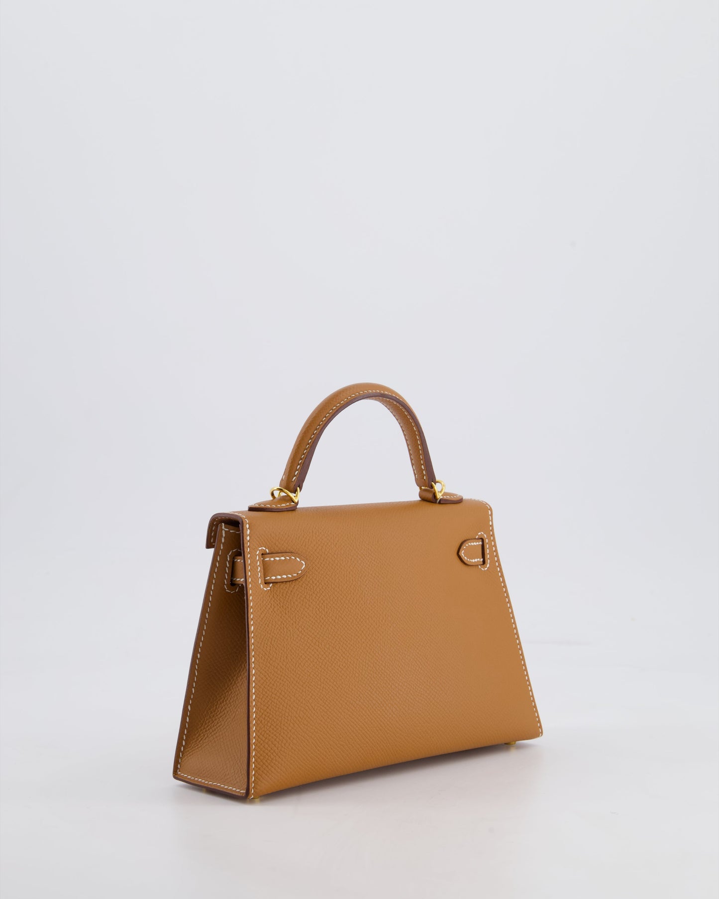 Hermès Mini Kelly II 20 Bag in Gold Epsom Leather with Gold Hardware