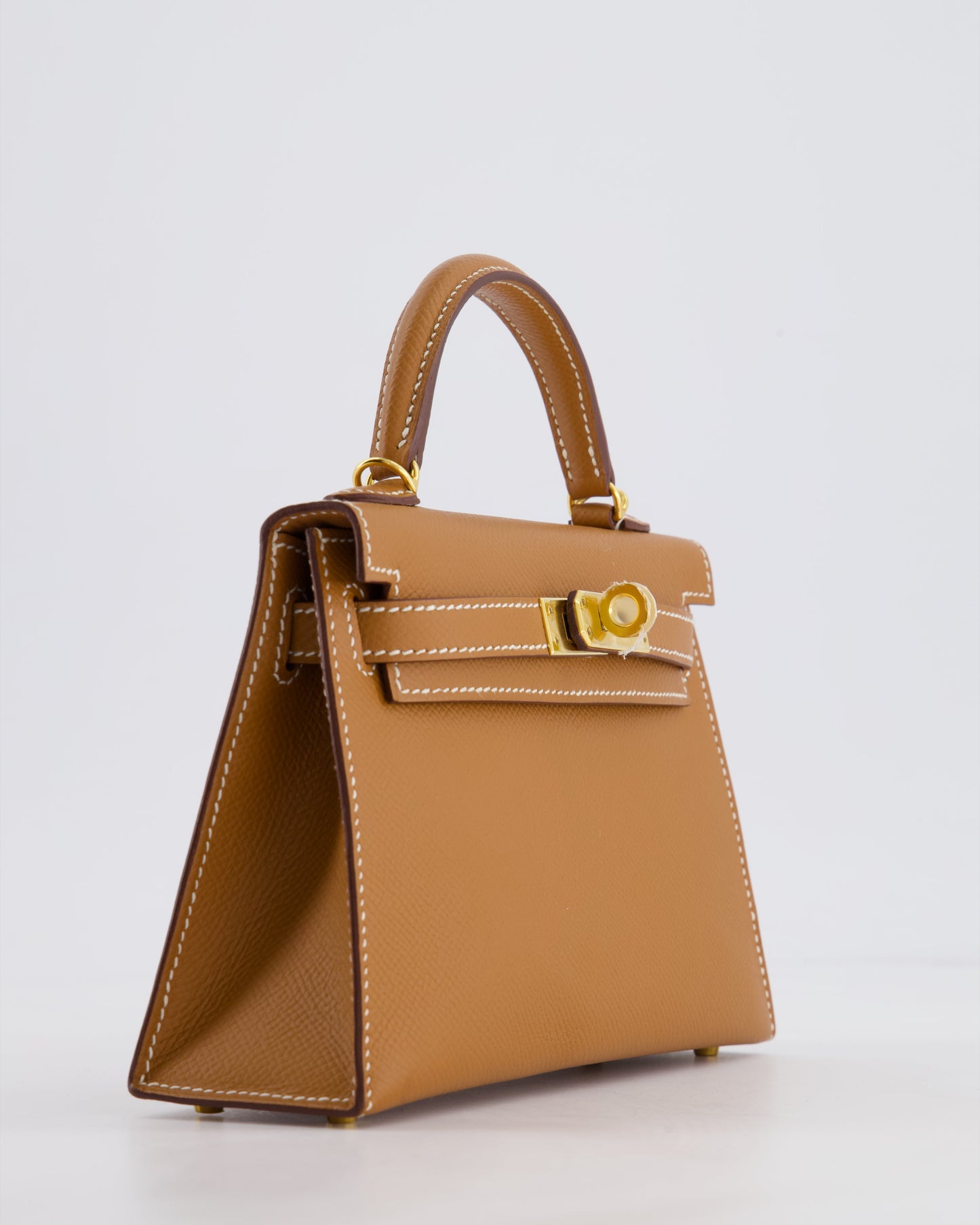 Hermès Mini Kelly II 20 Bag in Gold Epsom Leather with Gold Hardware