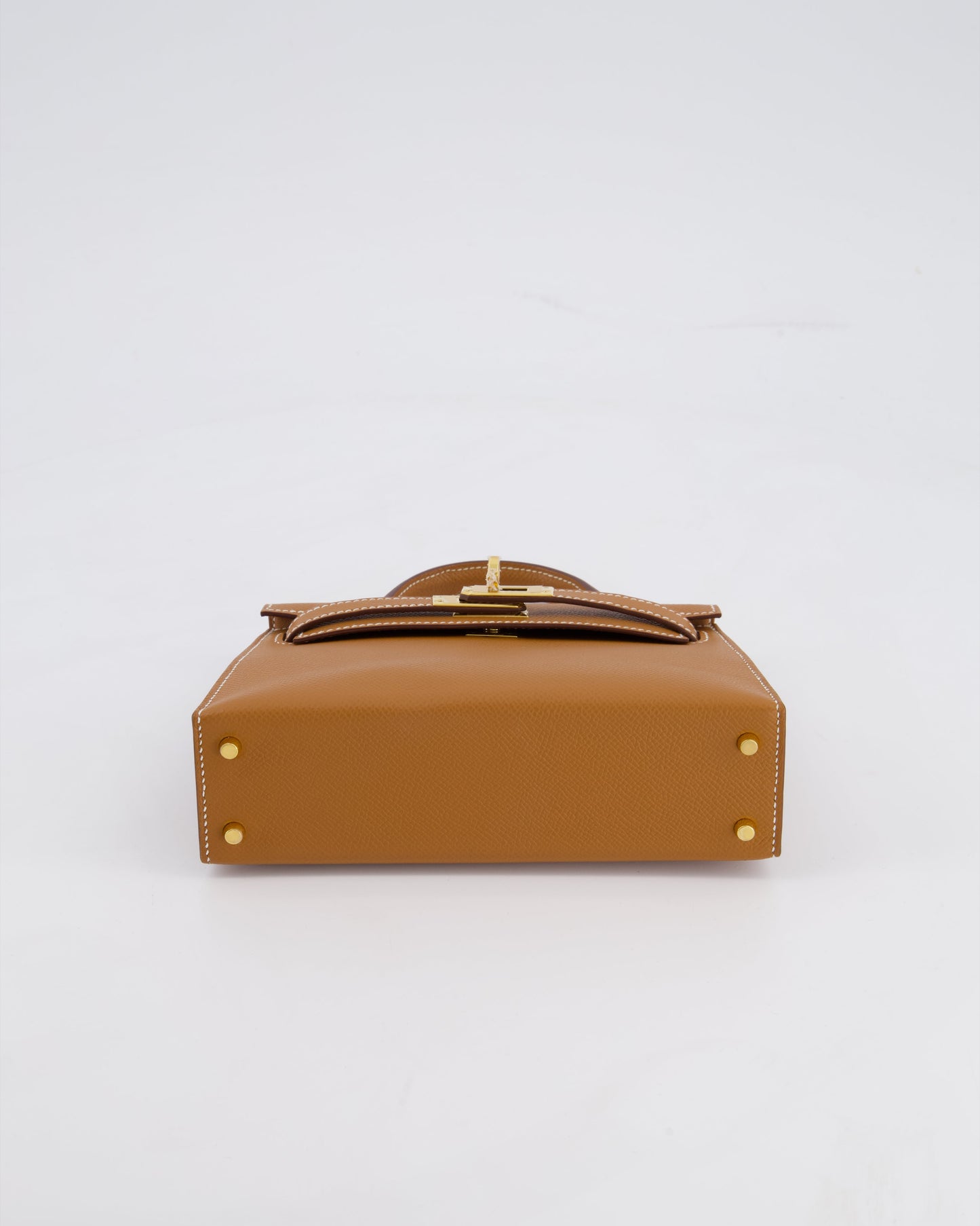 Hermès Mini Kelly II 20 Bag in Gold Epsom Leather with Gold Hardware