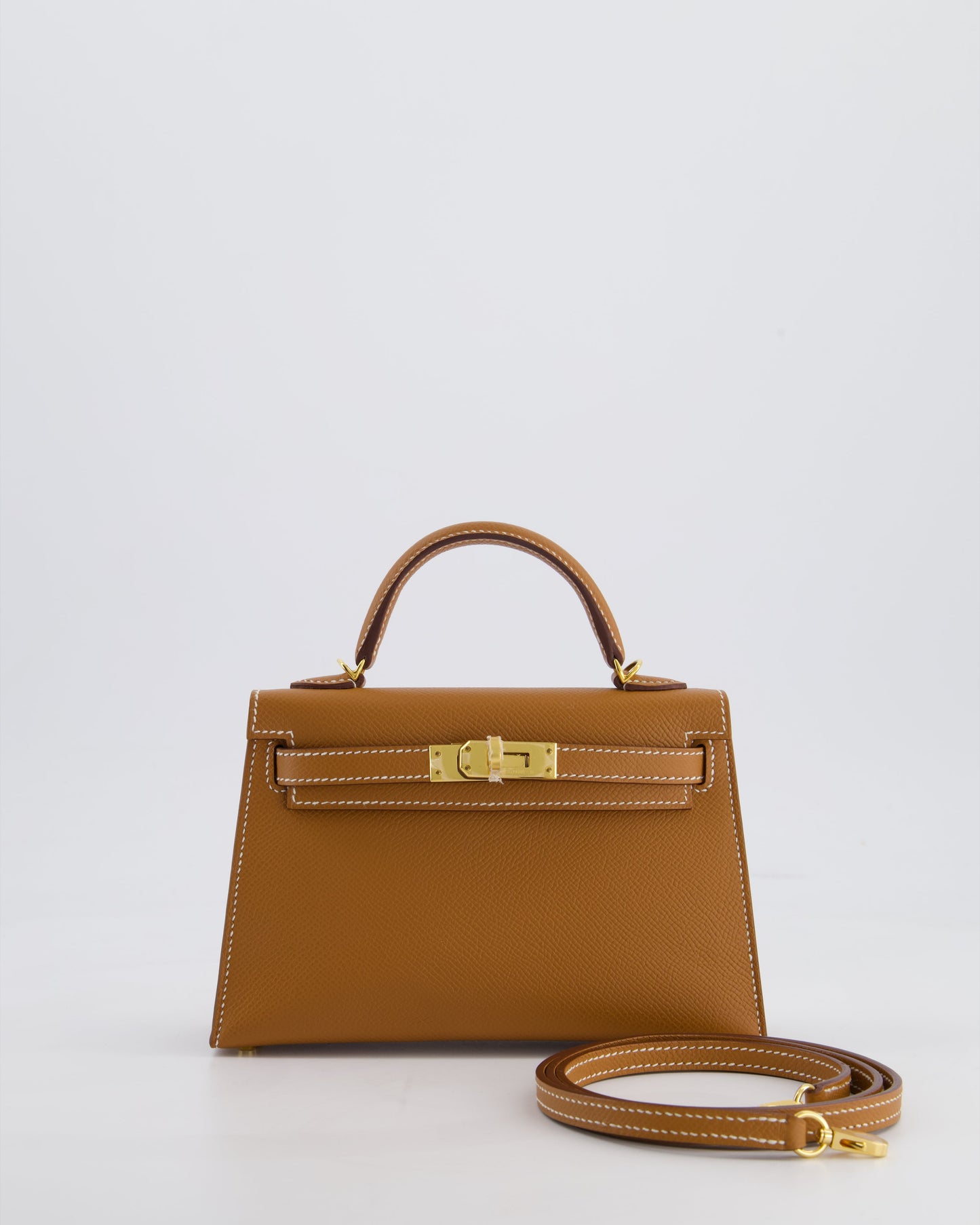 Hermès Mini Kelly II 20 Bag in Gold Epsom Leather with Gold Hardware