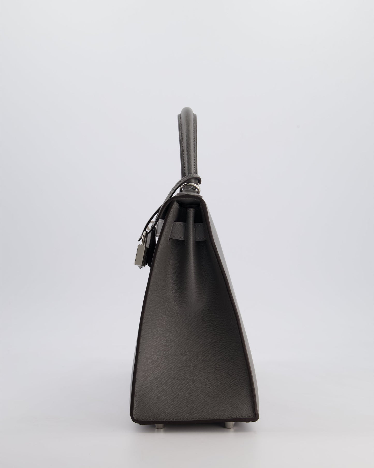 *RARE* Hermès Kelly 28 Sellier Bag in Gris Meyer Madame Leather with Palladium Hardware