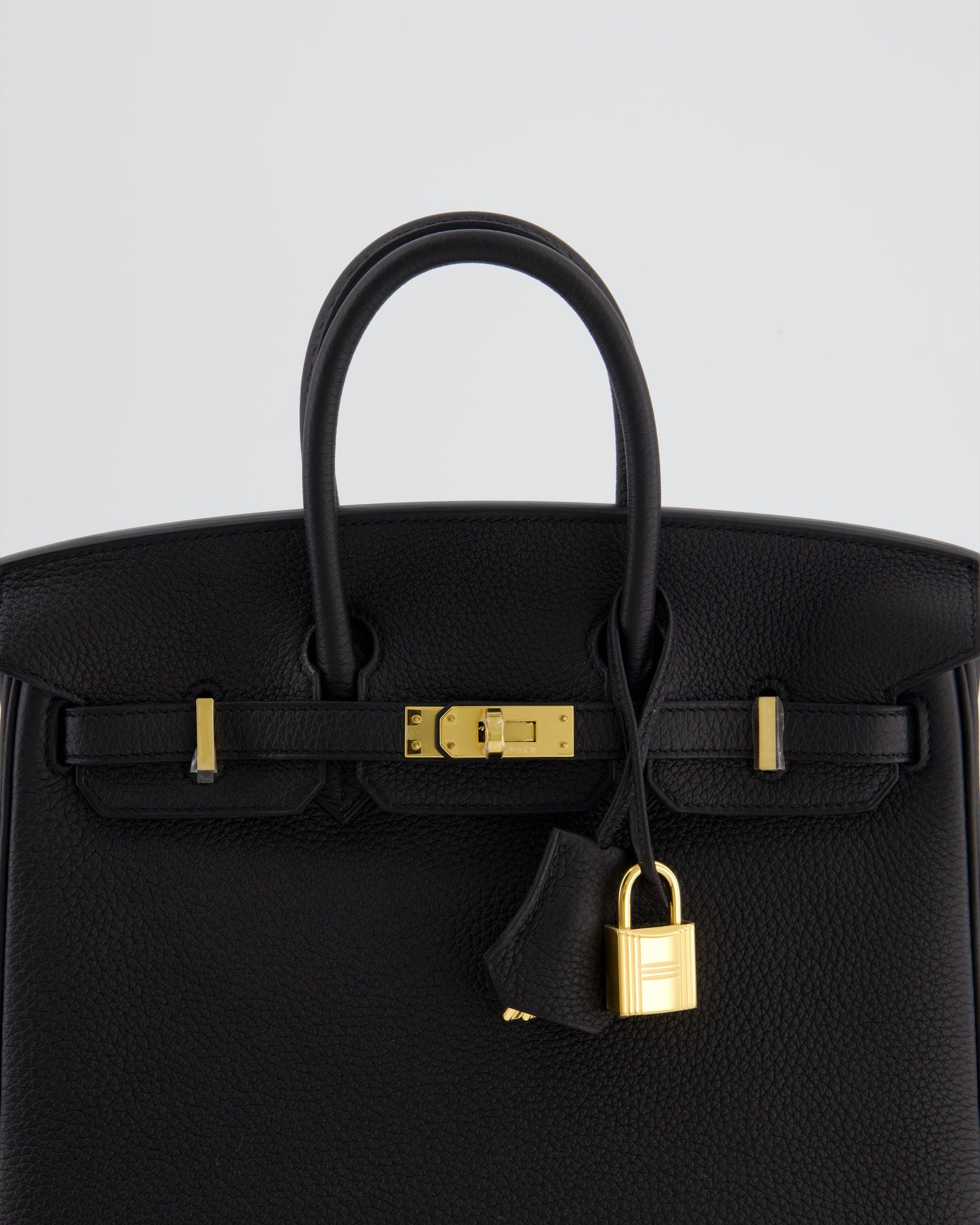 *RARE* Hermès Birkin 25 Retourne Bag in Noir Togo Leather with Gold Hardware