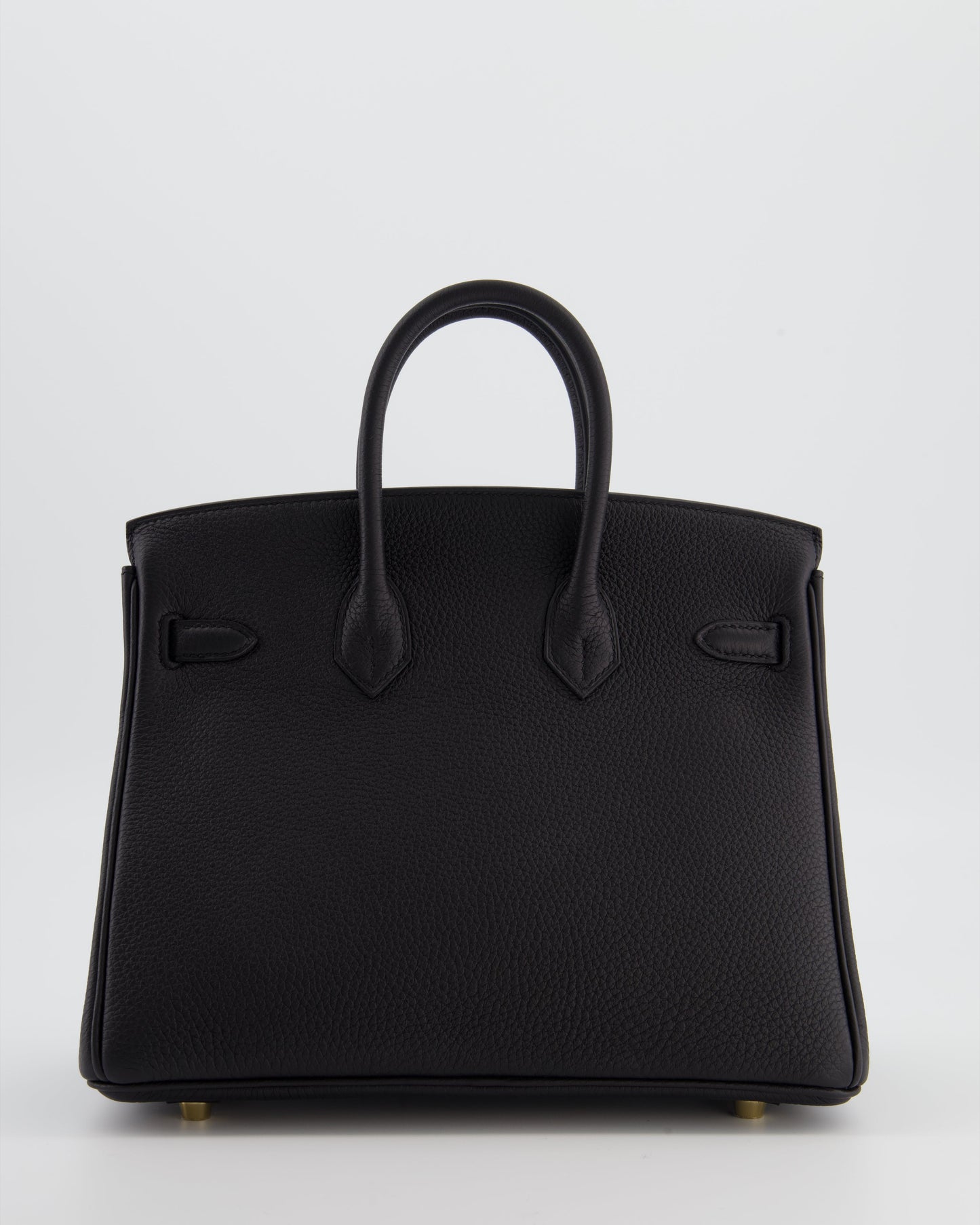 *RARE* Hermès Birkin 25 Retourne Bag in Noir Togo Leather with Gold Hardware