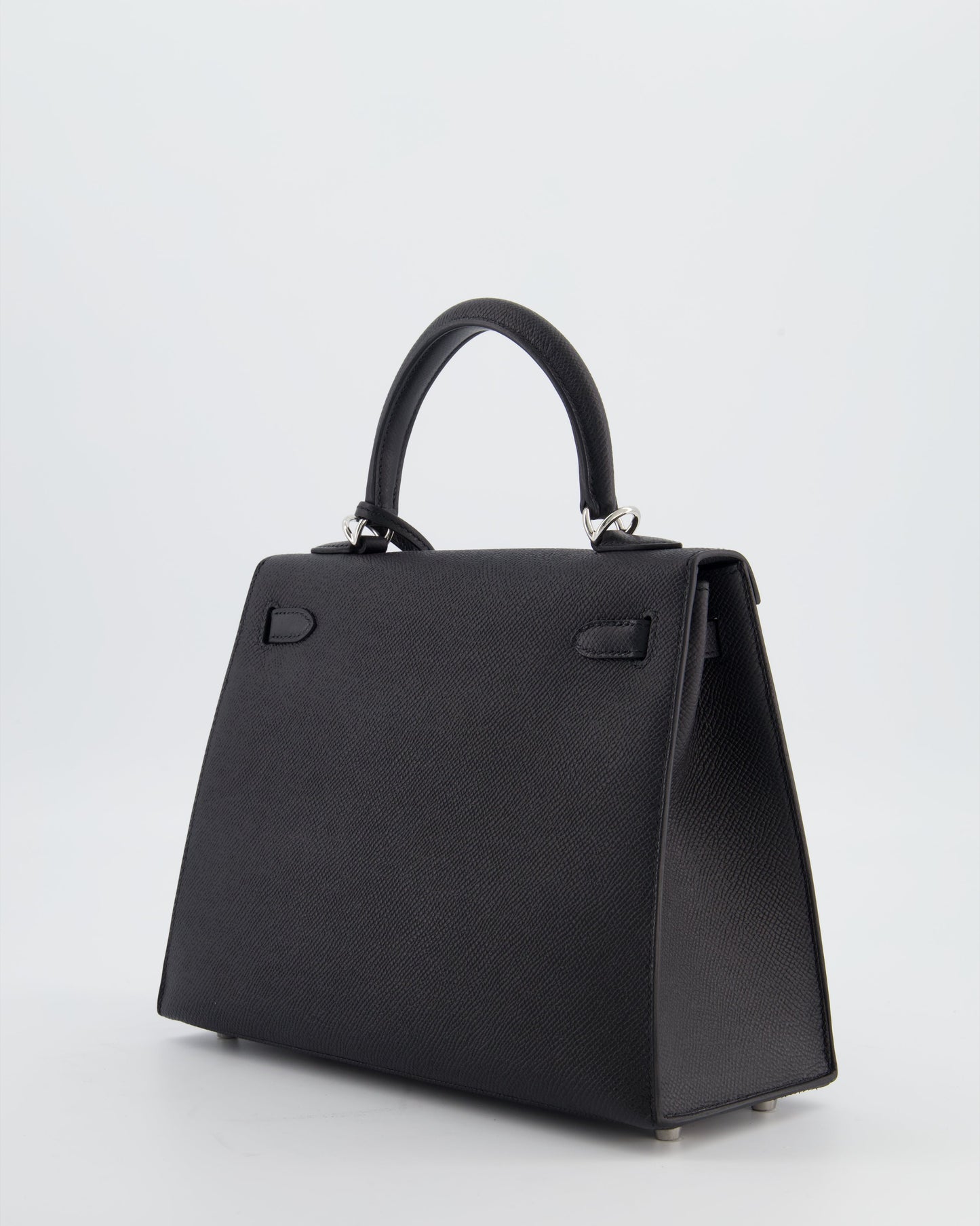 *RARE* Hermès Kelly 25 Sellier Bag in Noir Epsom Leather with Palladium Hardware