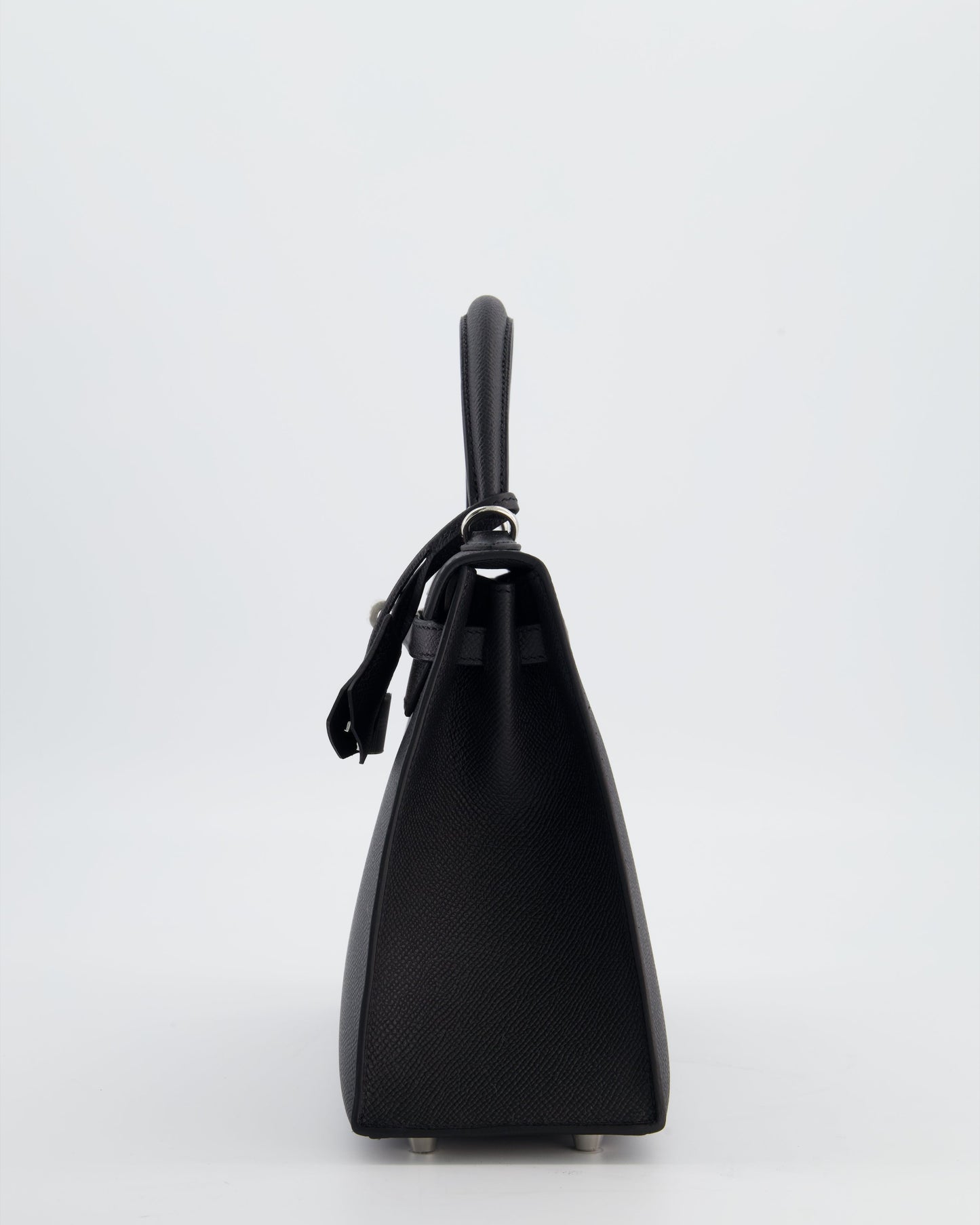 *RARE* Hermès Kelly 25 Sellier Bag in Noir Epsom Leather with Palladium Hardware