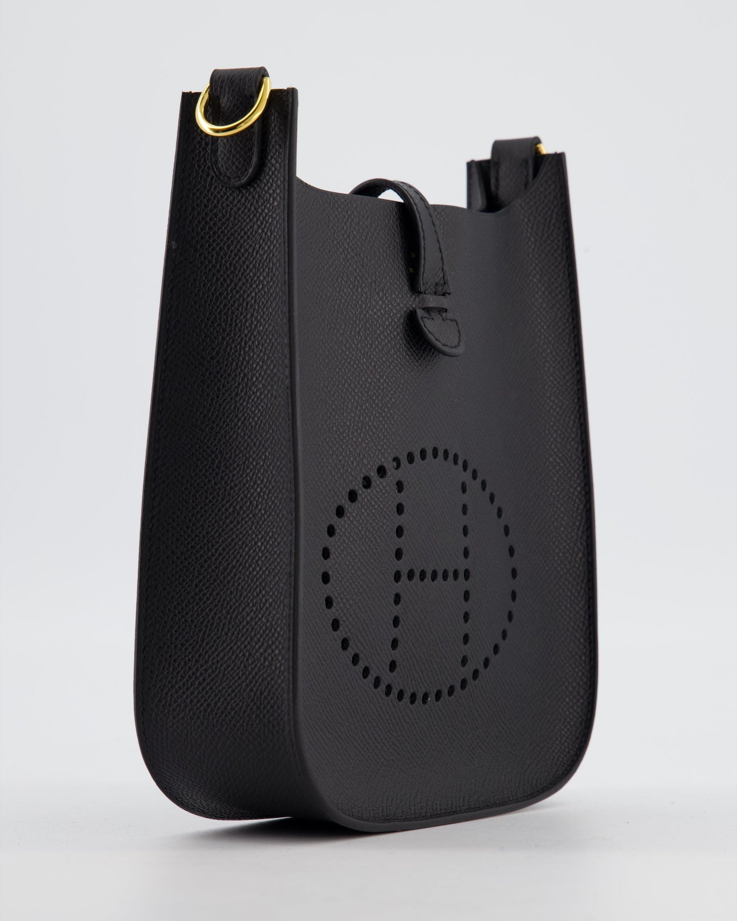 Hermès Black Mini Evelyne Sellier Bag in Epsom Leather with Gold Hardware