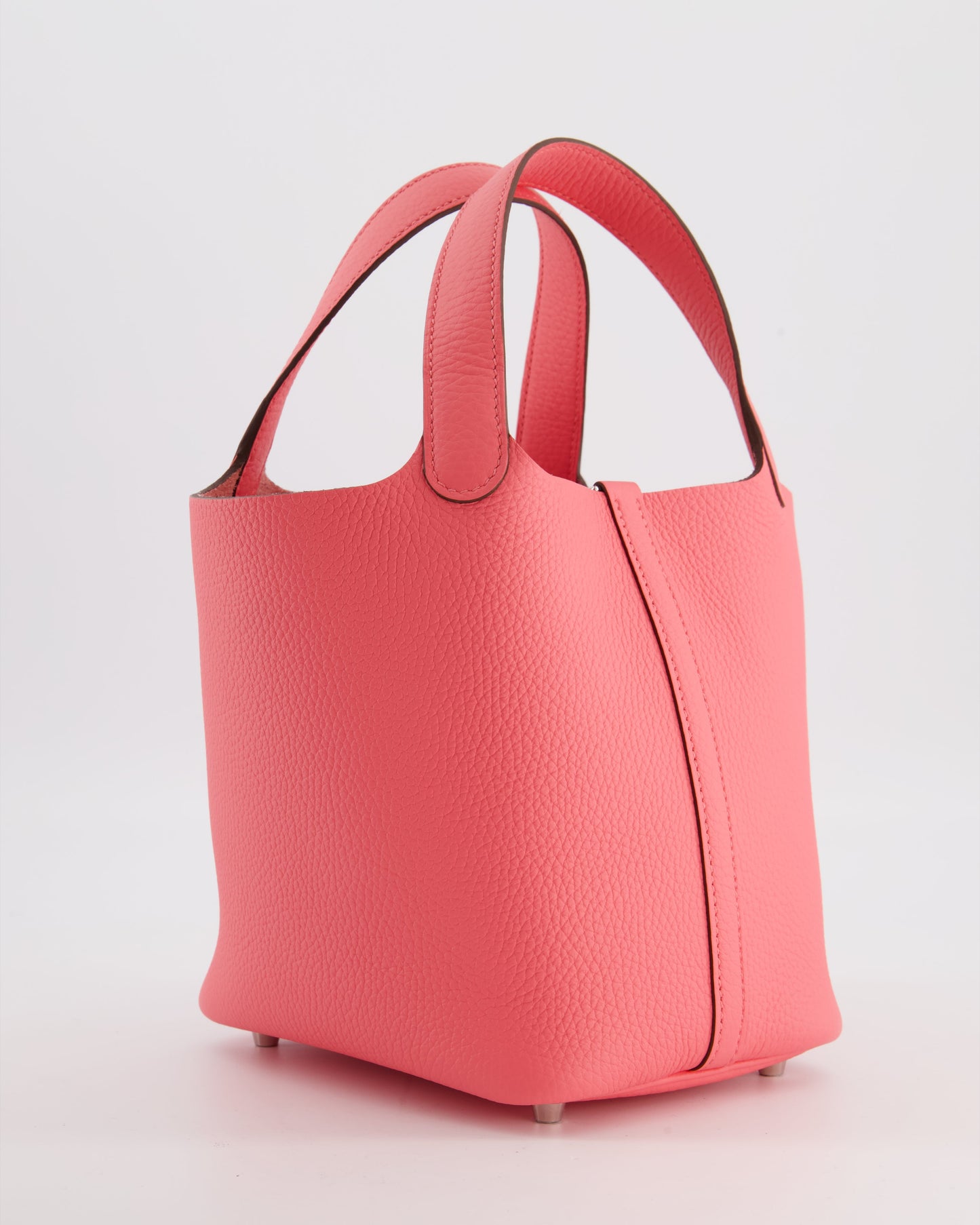 Hermès Picotin Lock 18 Bag in Rose Azalee Clemence Leather with Palladium Hardware