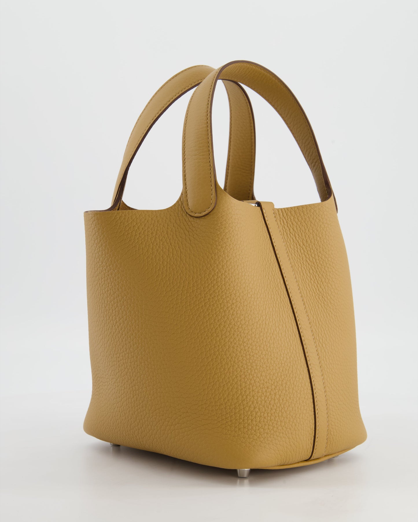 Hermès Picotin Lock 18 Bag in Biscuit Clemence Leather with Palladium Hardware