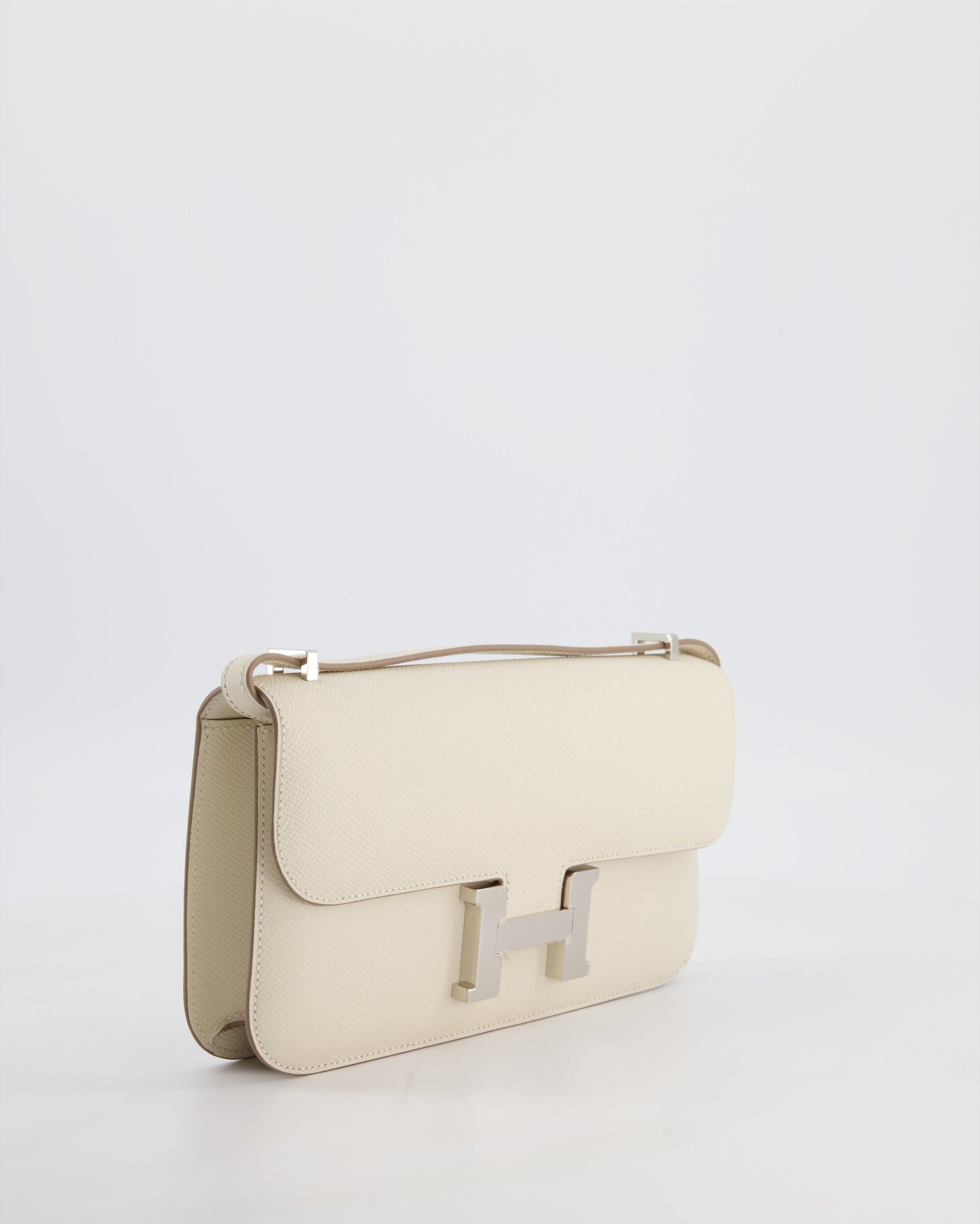 *NEW RELEASE* Hermès Constance 1-Elan Miroir Bag in Craie Epsom Leather with Palladium Hardware