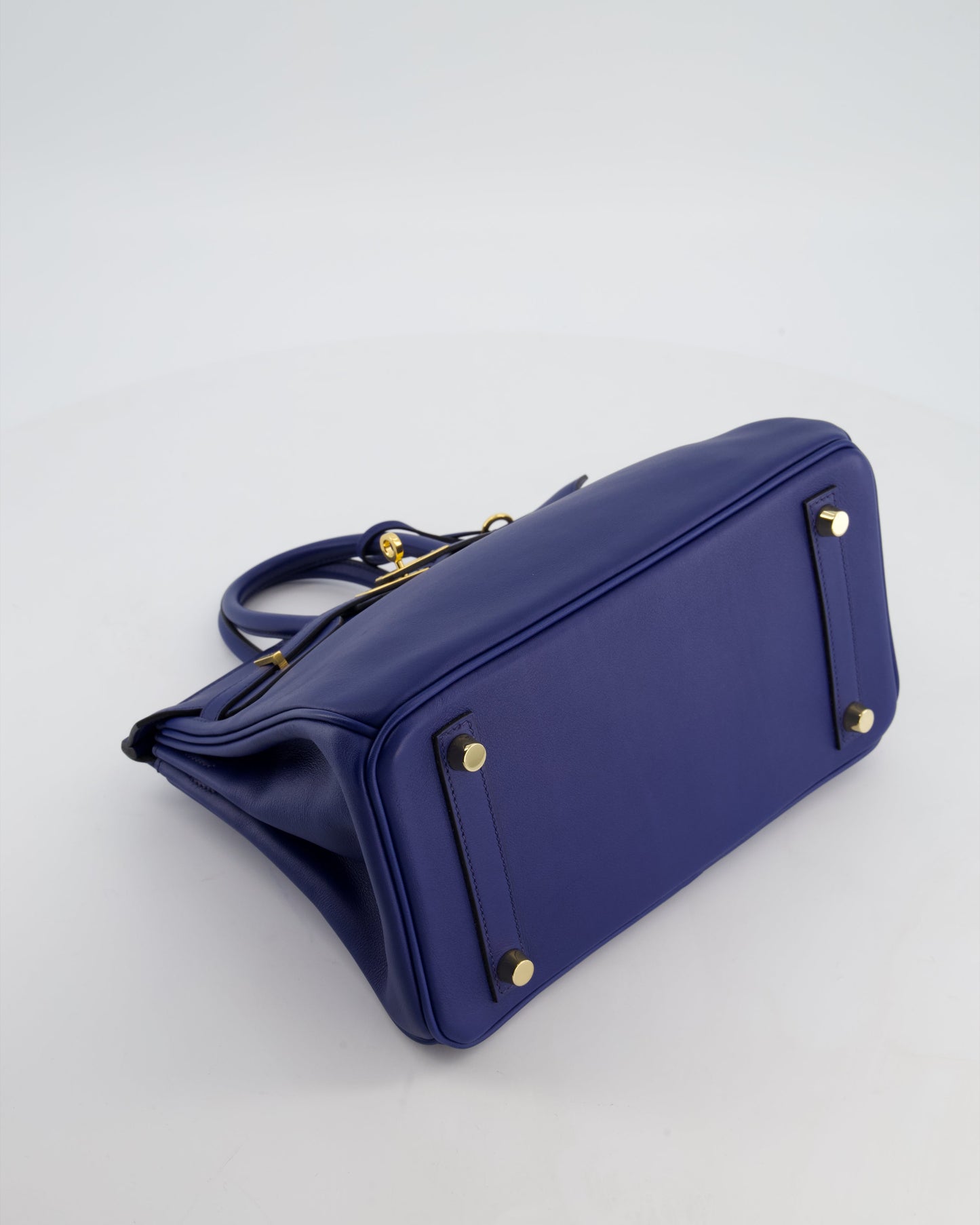 Hermès Birkin 25 Retourne Bag in Bleu Saphir Swift Leather with Gold Hardware