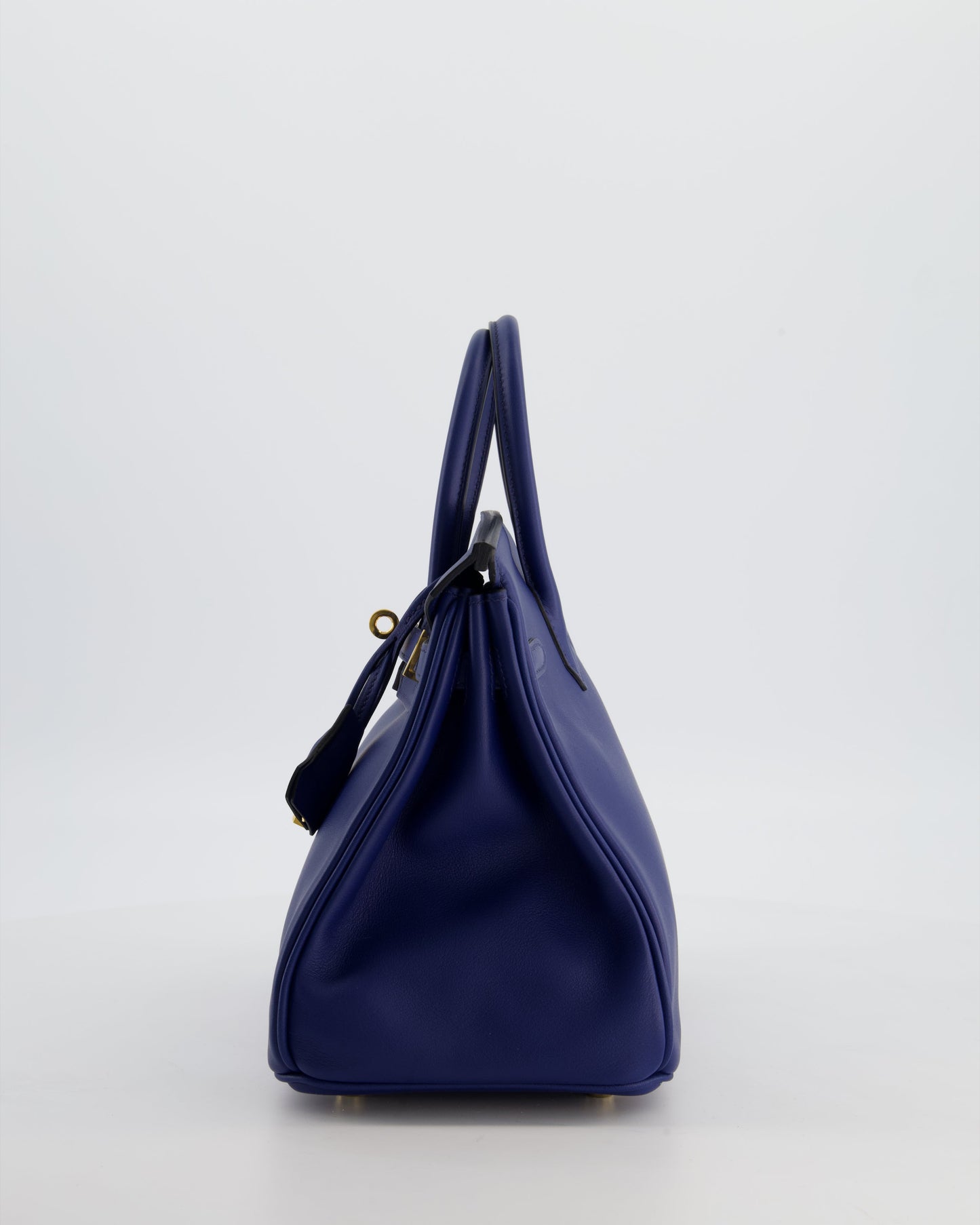 Hermès Birkin 25 Retourne Bag in Bleu Saphir Swift Leather with Gold Hardware