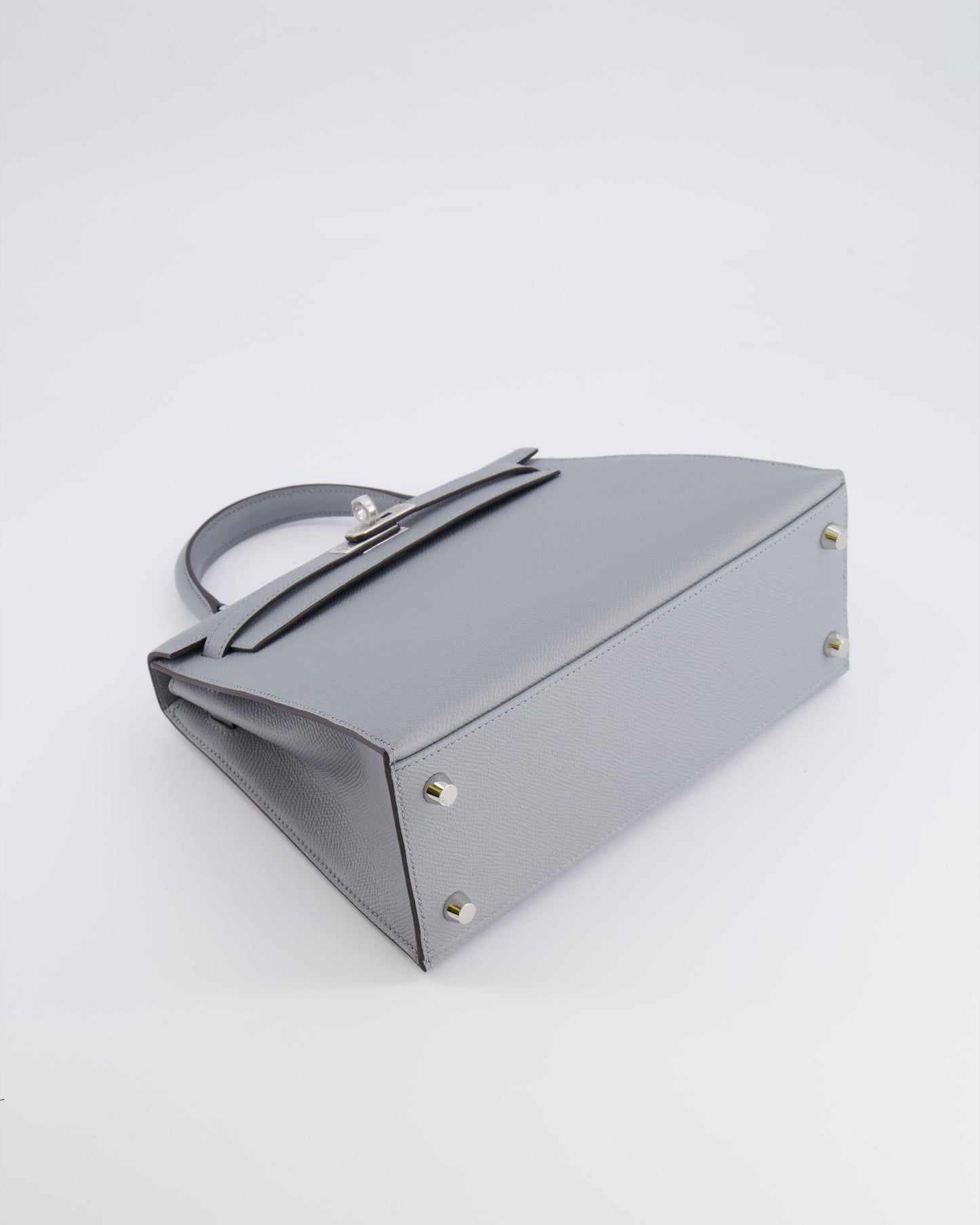 Hermès Kelly 25 Sellier Bag in Gris Pantin Epsom Leather with Palladium Hardware